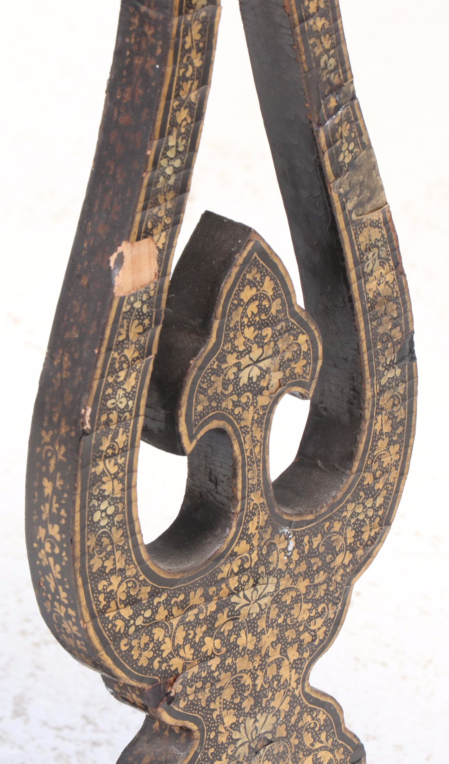 Chinese Black and Gilt-Lacquered Sewing Table, 19th Century