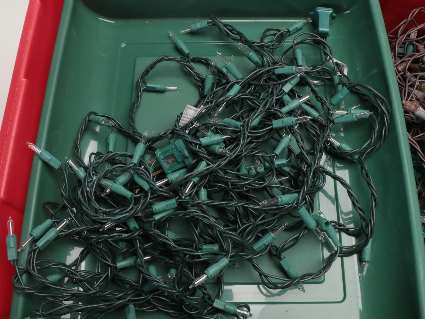 Christmas Storage Containers with String Lights | EBTH
