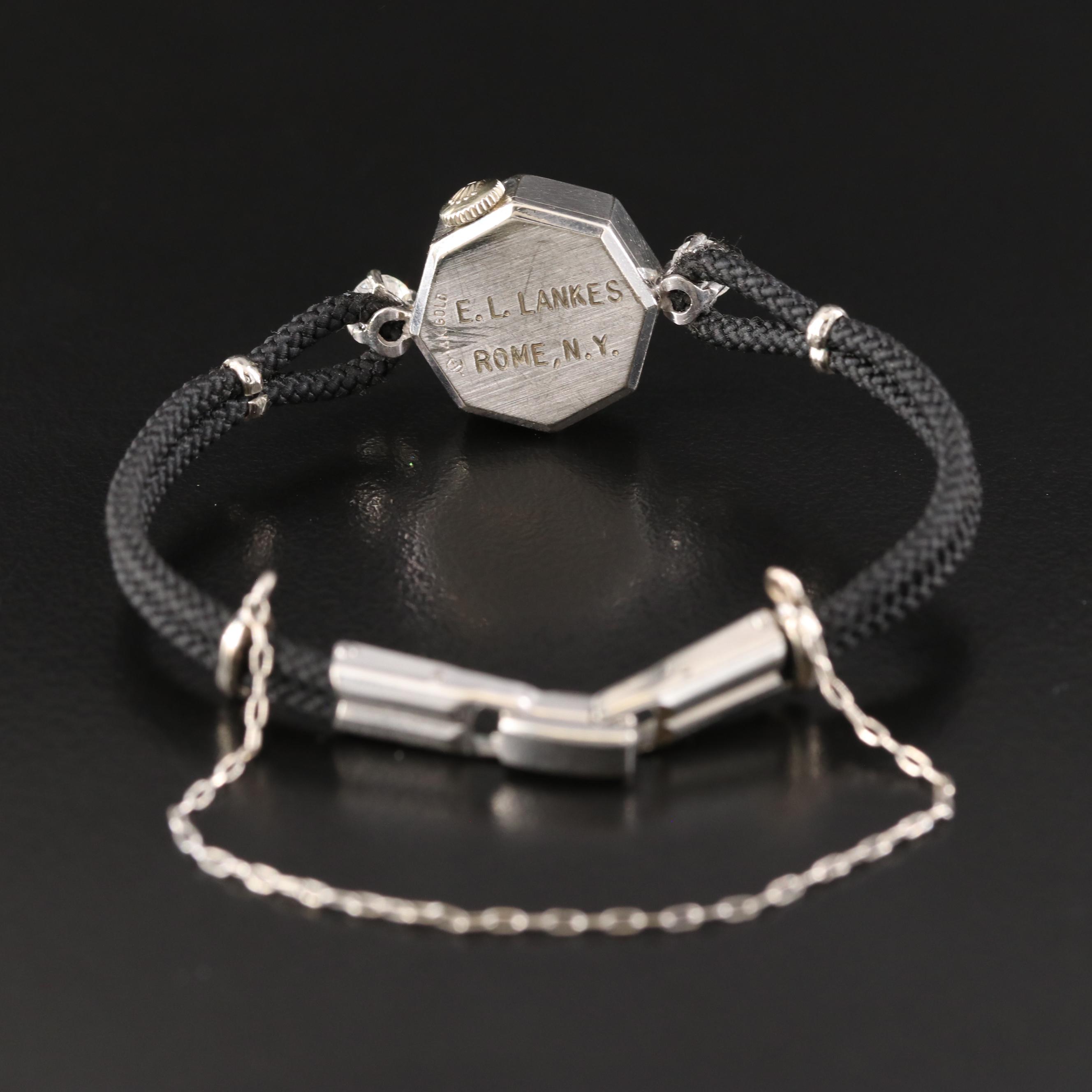 Vintage Rolex 14K Octagon Shape Diamond Watch