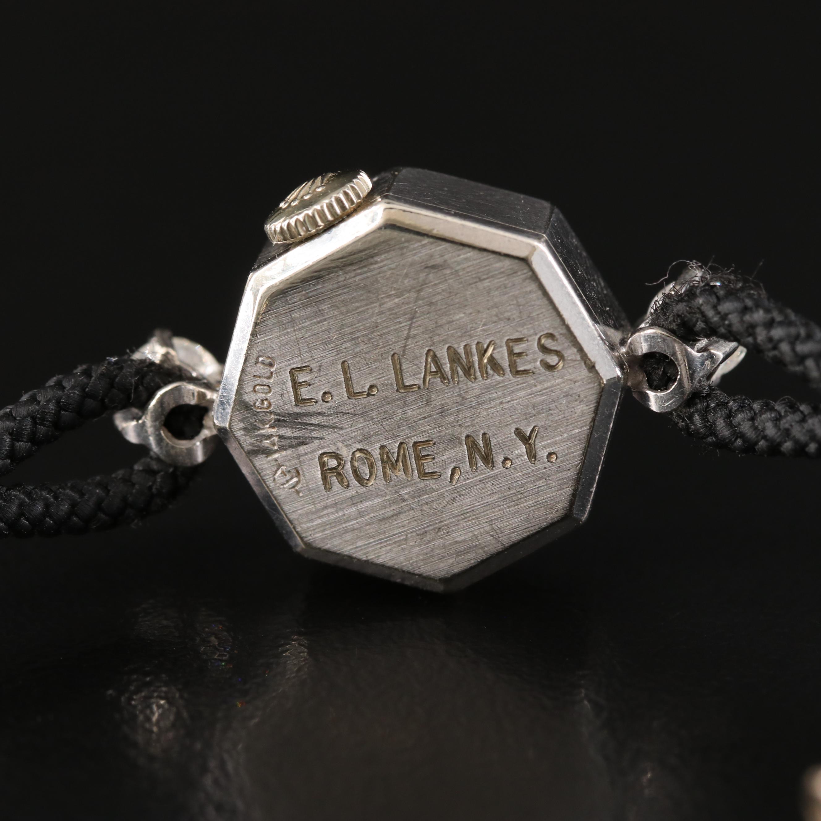 Vintage Rolex 14K Octagon Shape Diamond Watch