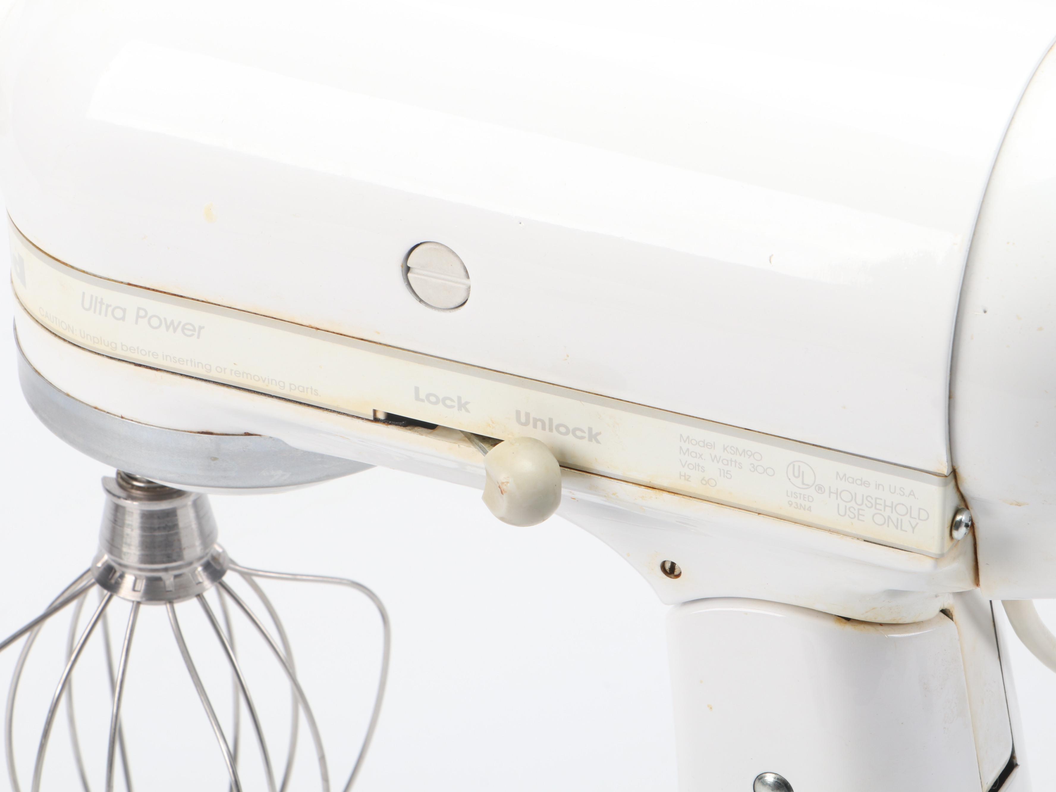 KitchenAid Model KSM90 White Enamel Stand Mixer