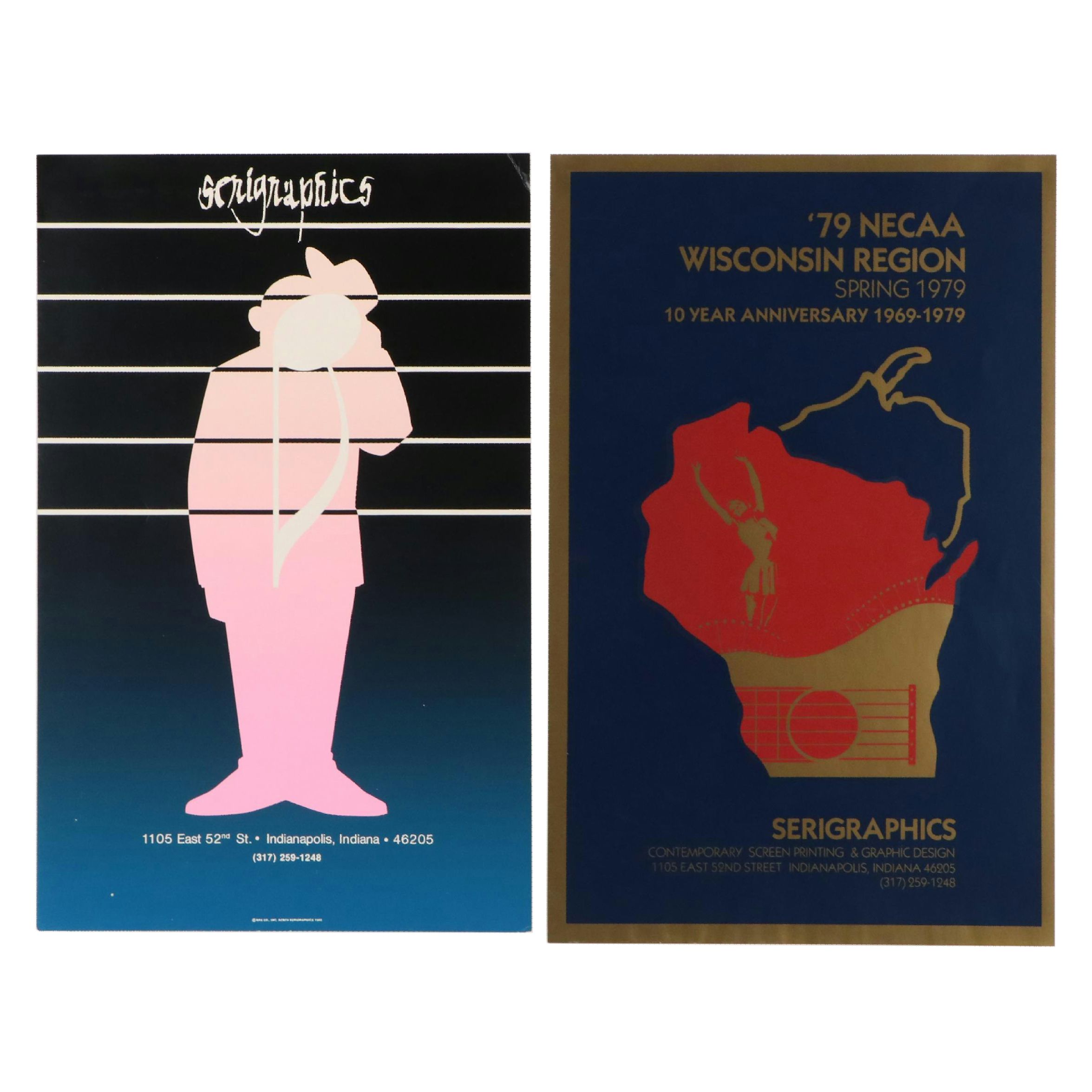 Serigraphics Designed Modern Screenprint Posters, Late 20th Century