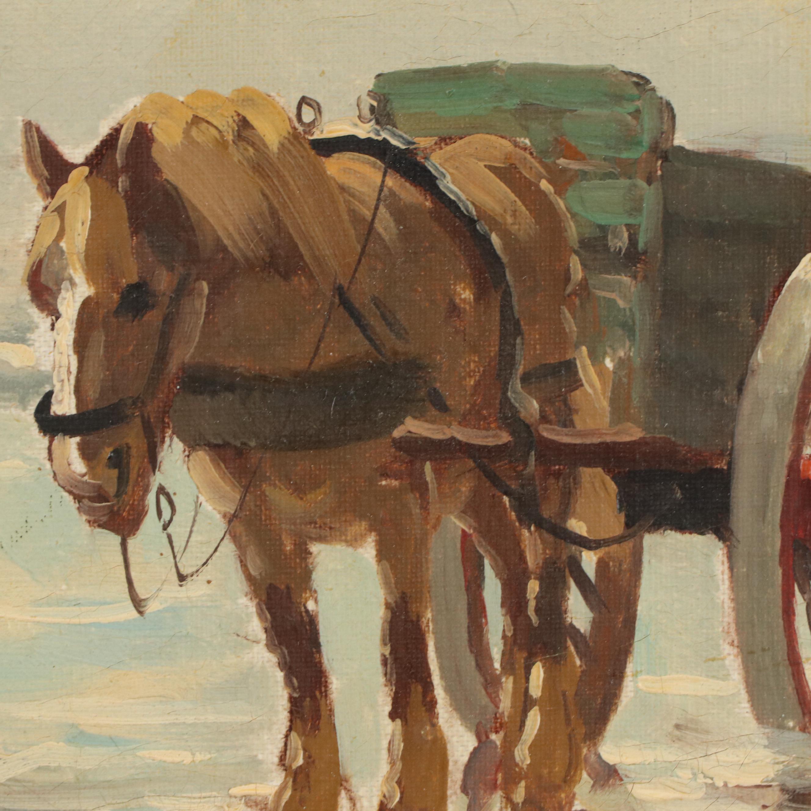 Oil Painting After "The Kelp Gatherers," 20th Century