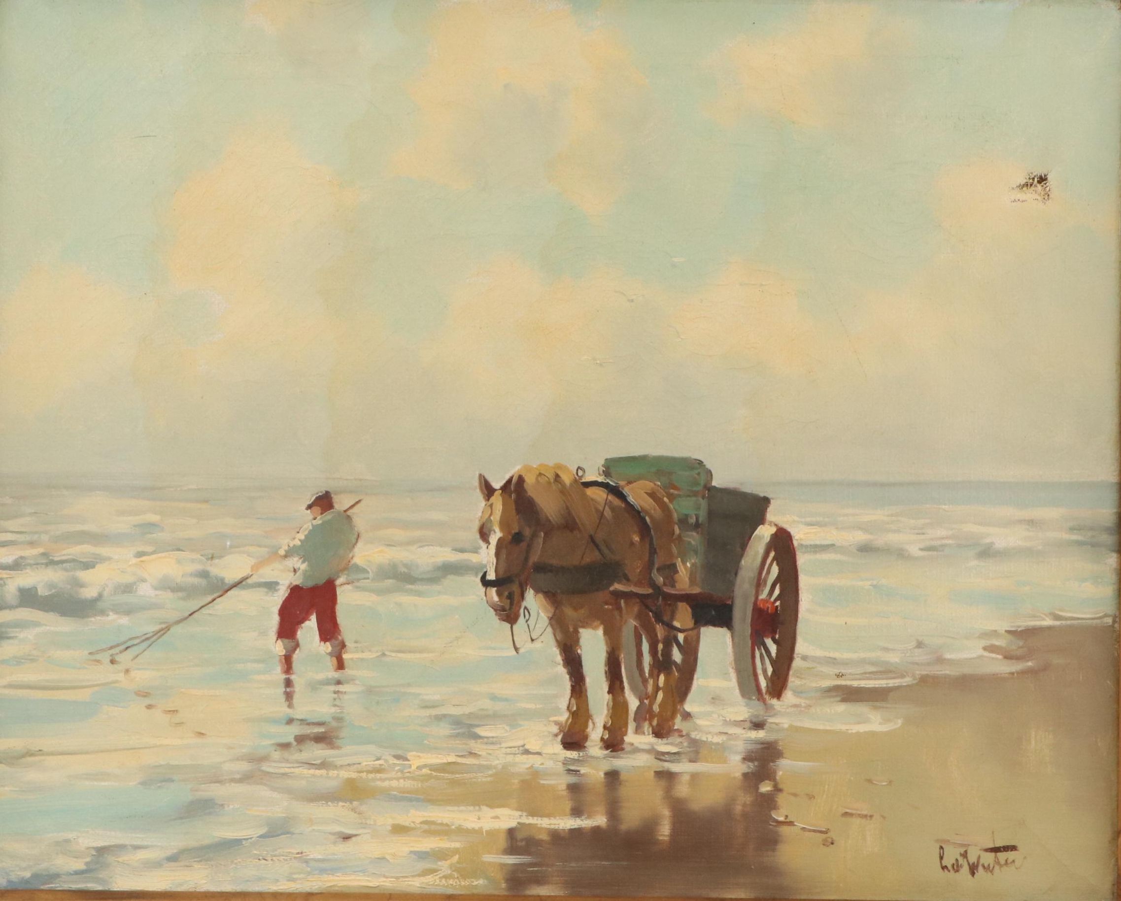 Oil Painting After "The Kelp Gatherers," 20th Century