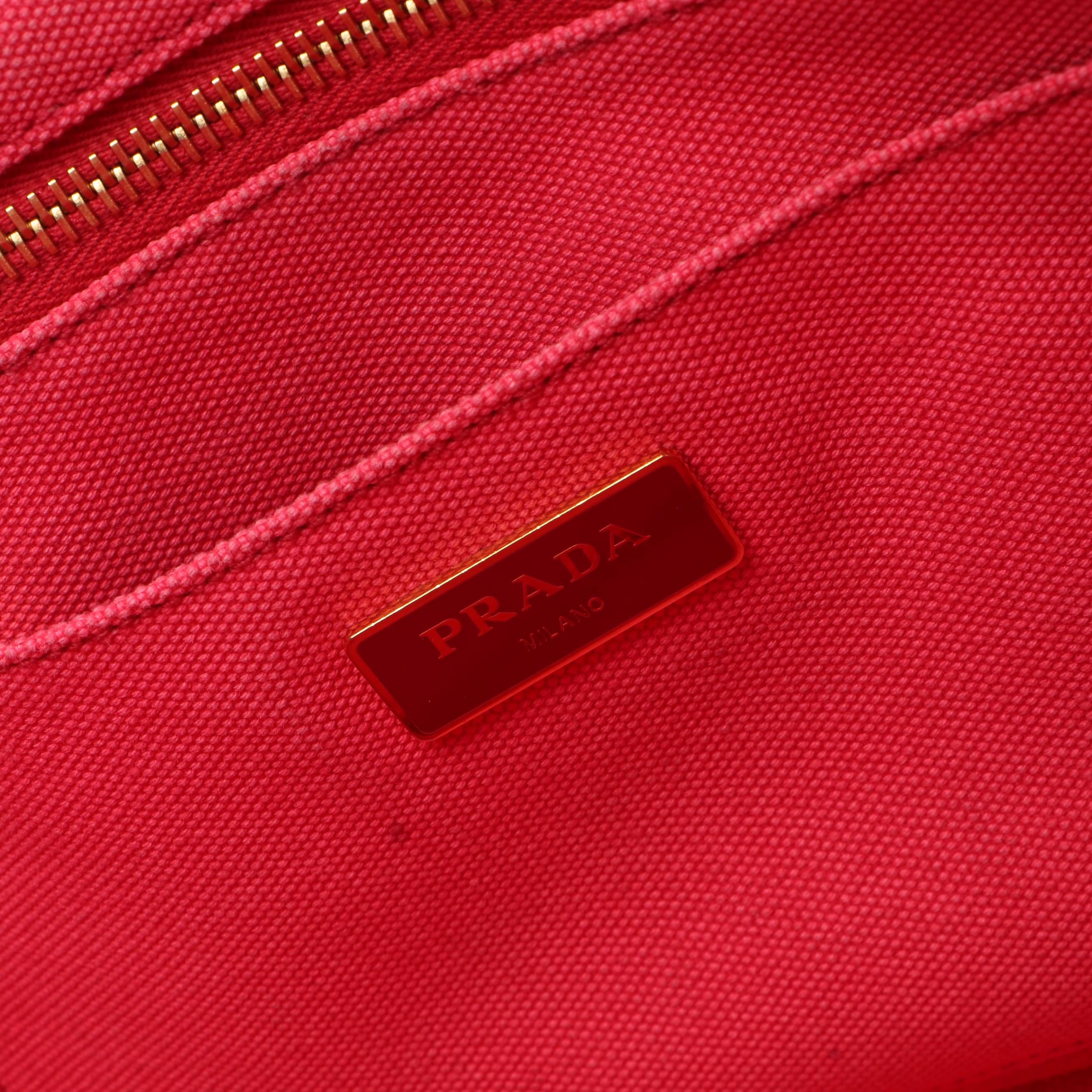 Prada Canapa Logo Tote Bag in Peonia Canvas