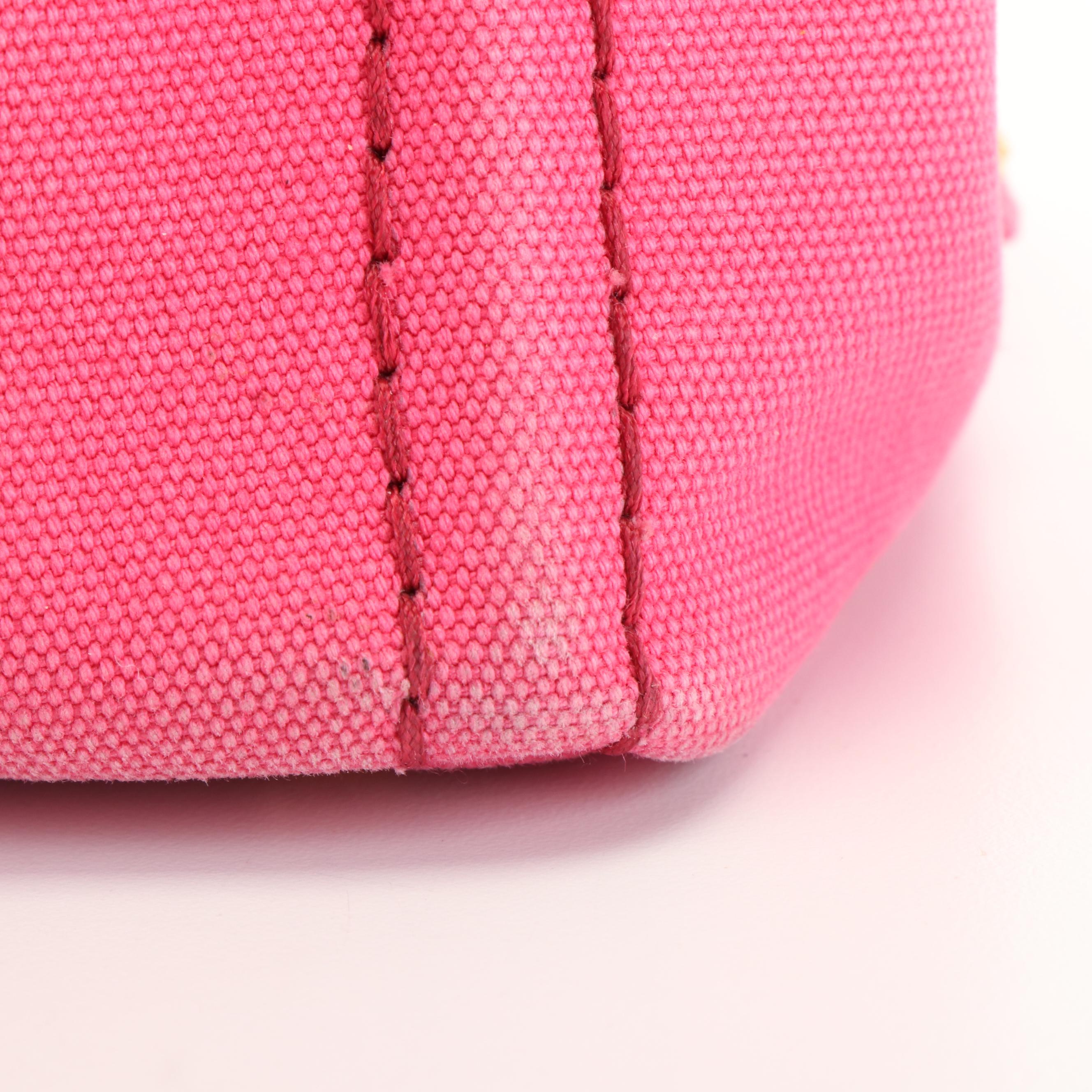 Prada Canapa Logo Tote Bag in Peonia Canvas