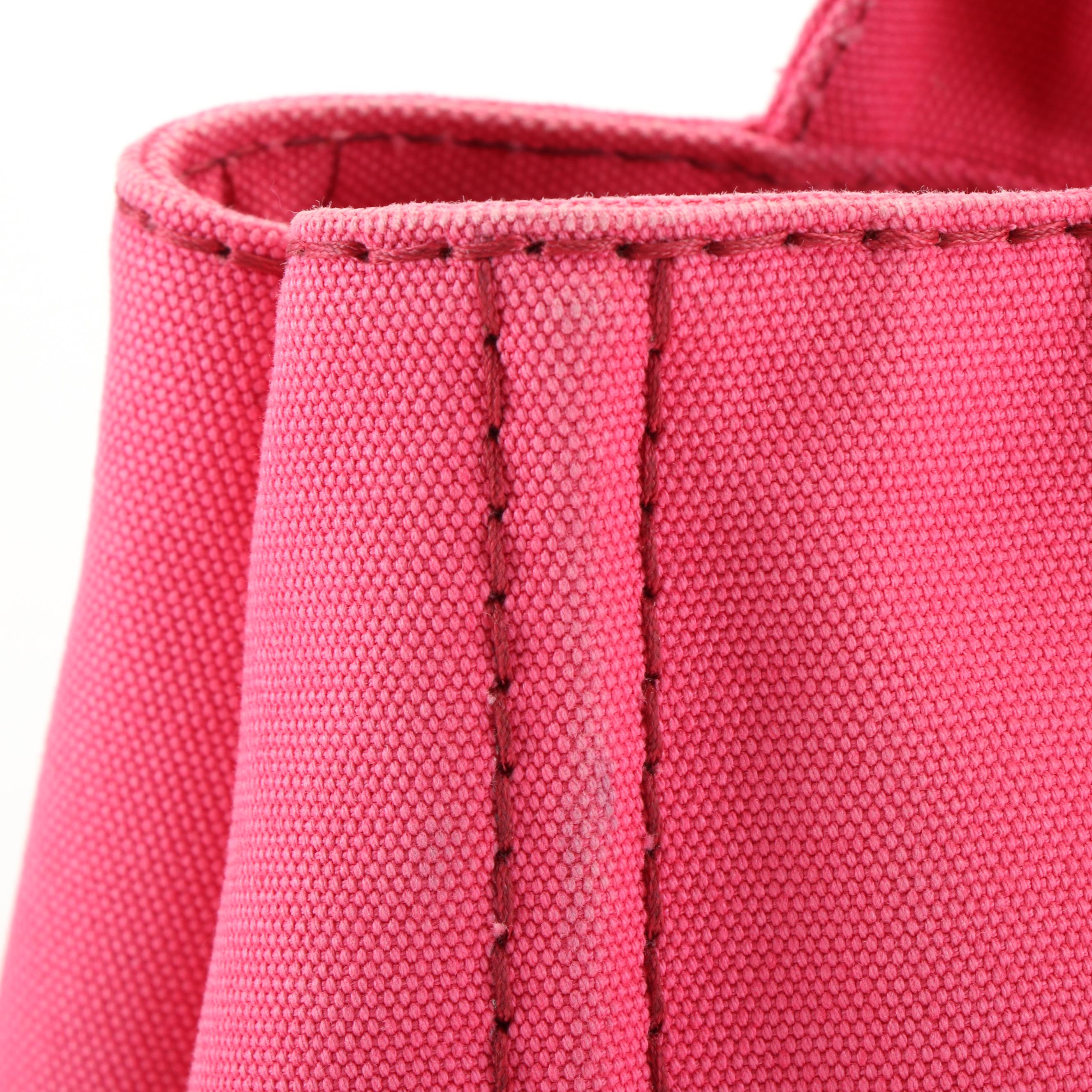 Prada Canapa Logo Tote Bag in Peonia Canvas