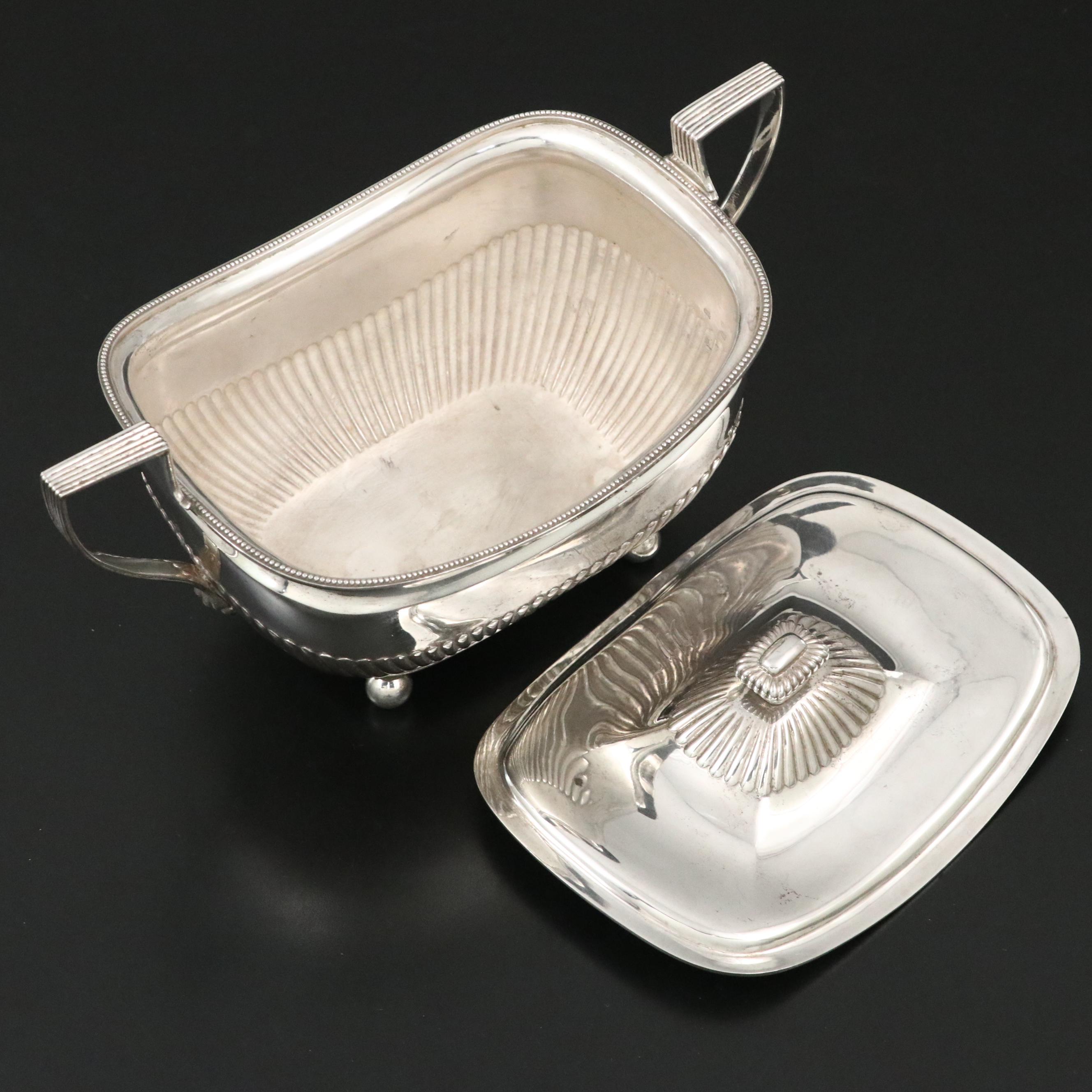 Gorham Sterling Silver Ball Foot Covered Vegetable Dish, 1888