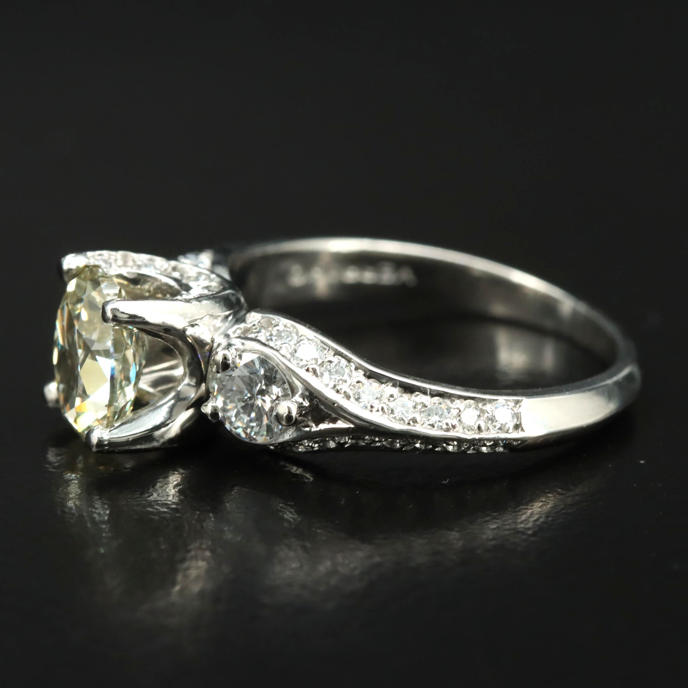 Verragio Platinum 2.38 CTW Diamond Ring with Online GIA Report