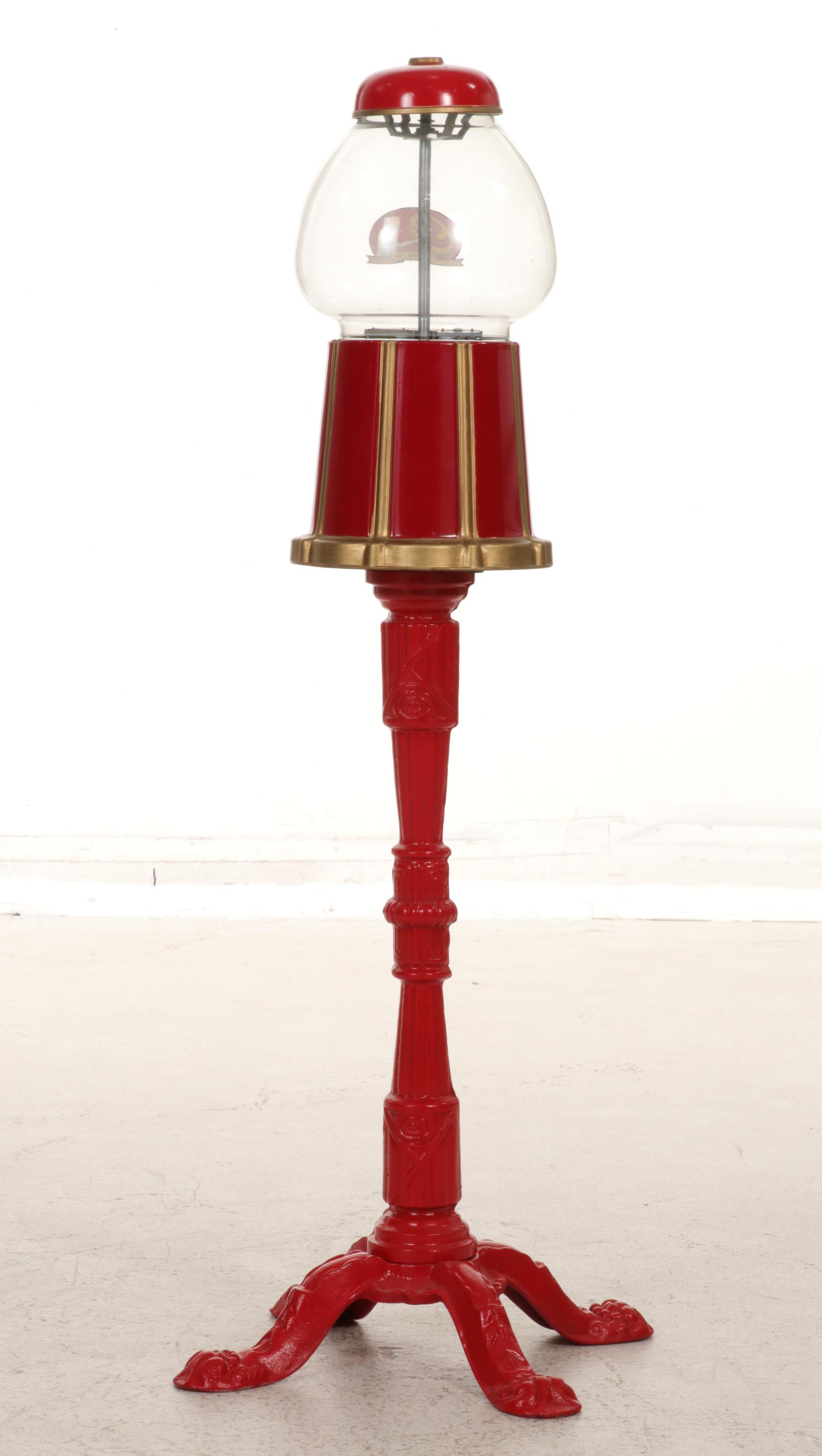 Gumball Dispenser with Cast Iron Stand
