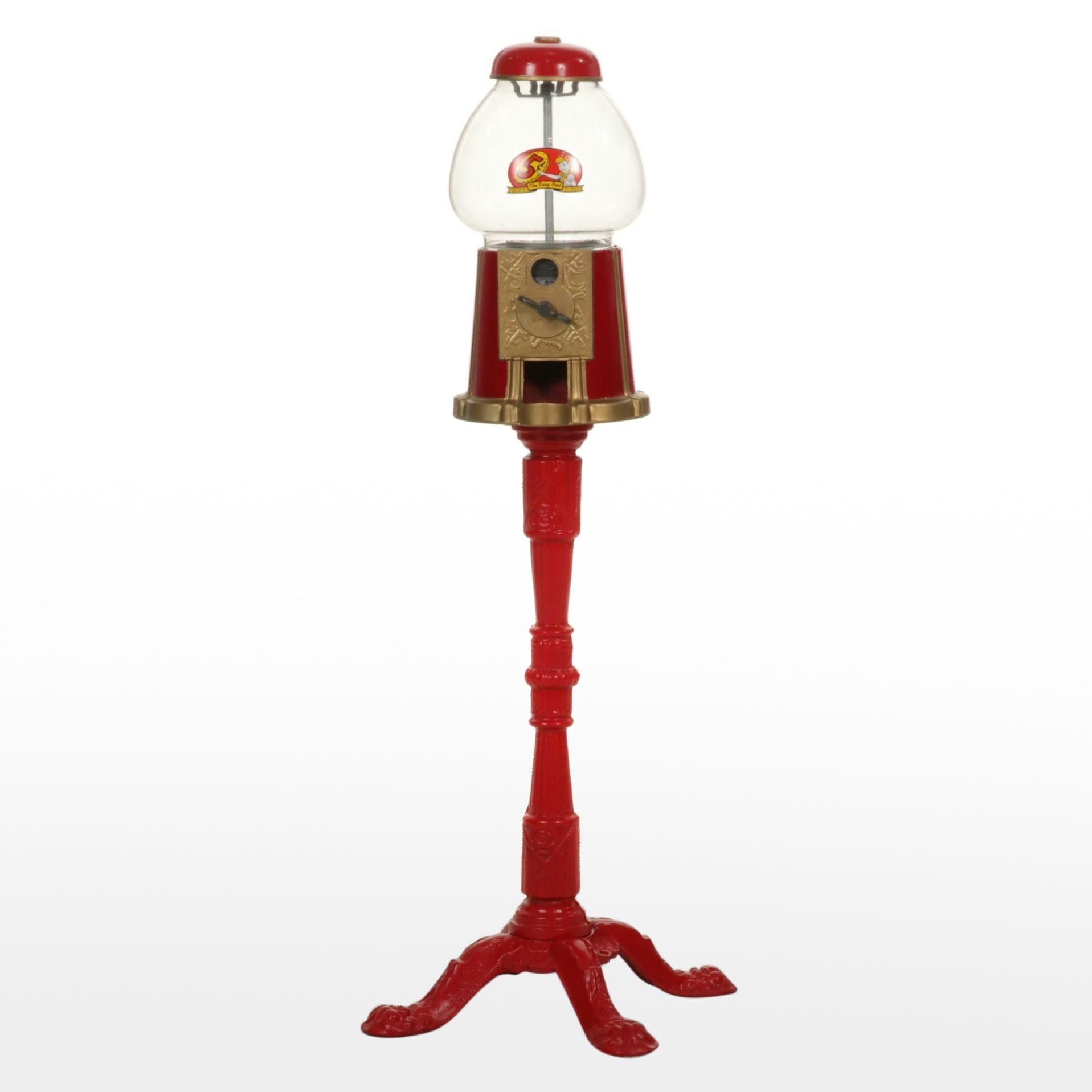 Gumball Dispenser with Cast Iron Stand