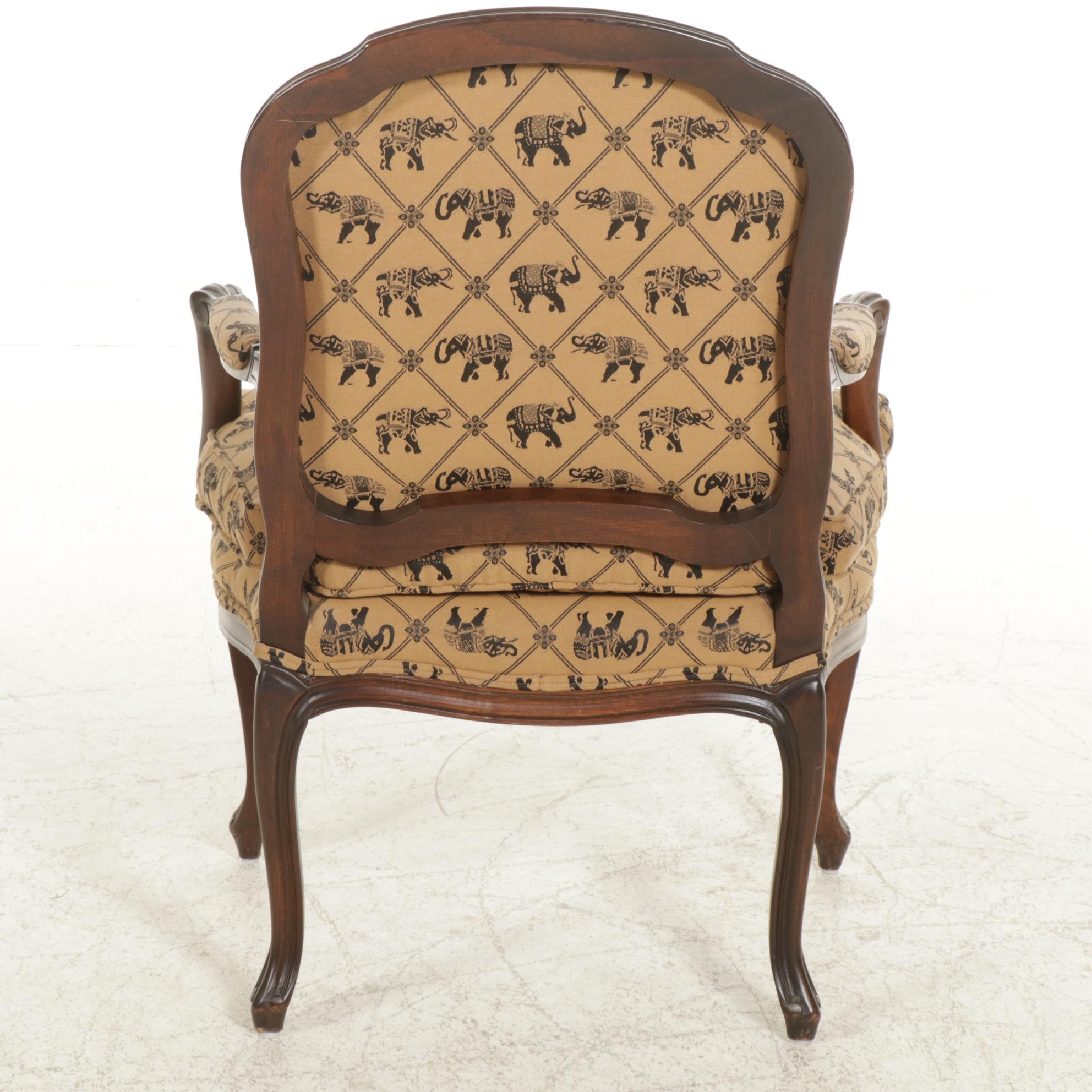 Louis XV Style Mahogany Armchair, Mid to Late 20th Century