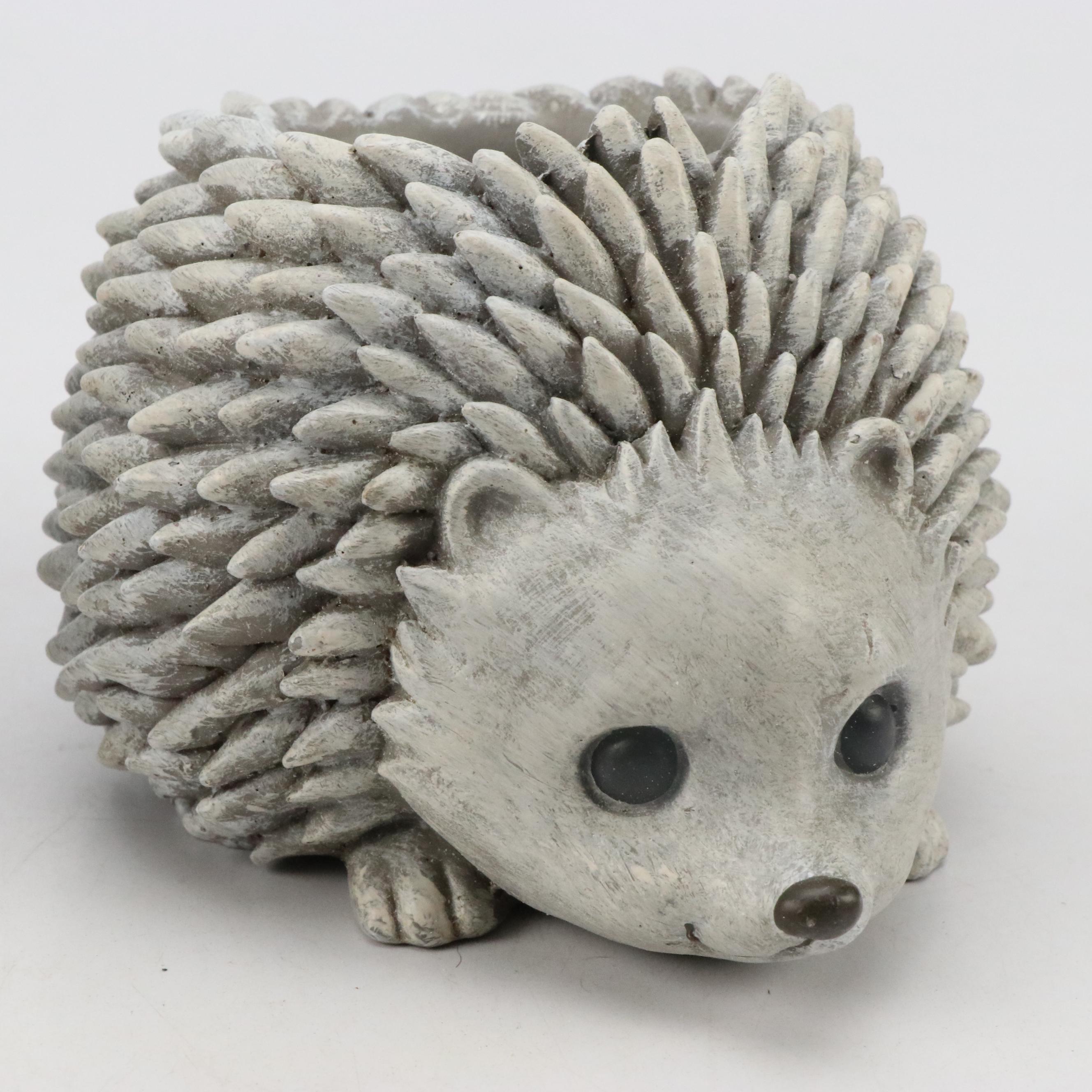 Roman Faux Concrete Hedgehog, Turtle and Puppy Planters