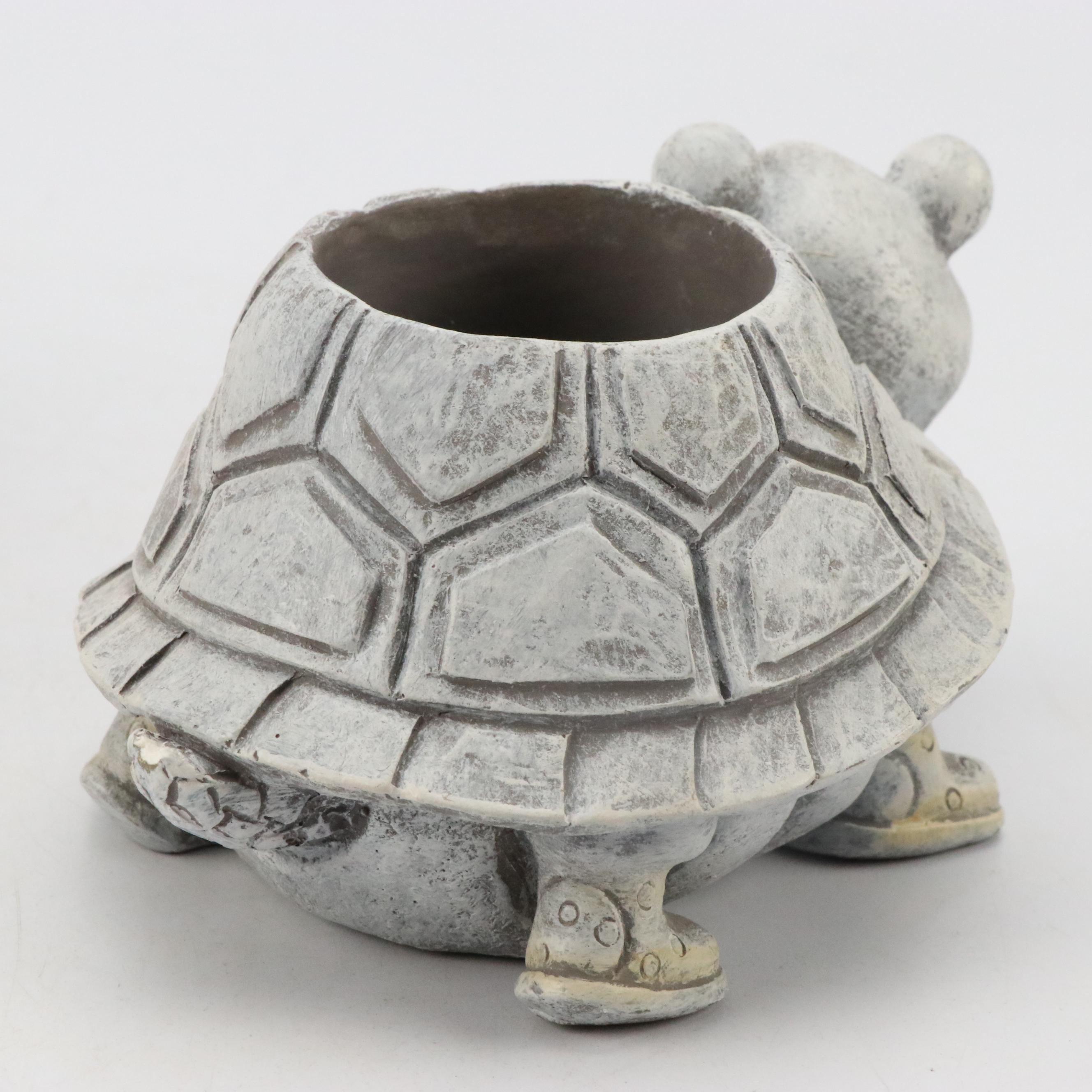 Roman Faux Concrete Hedgehog, Turtle and Puppy Planters
