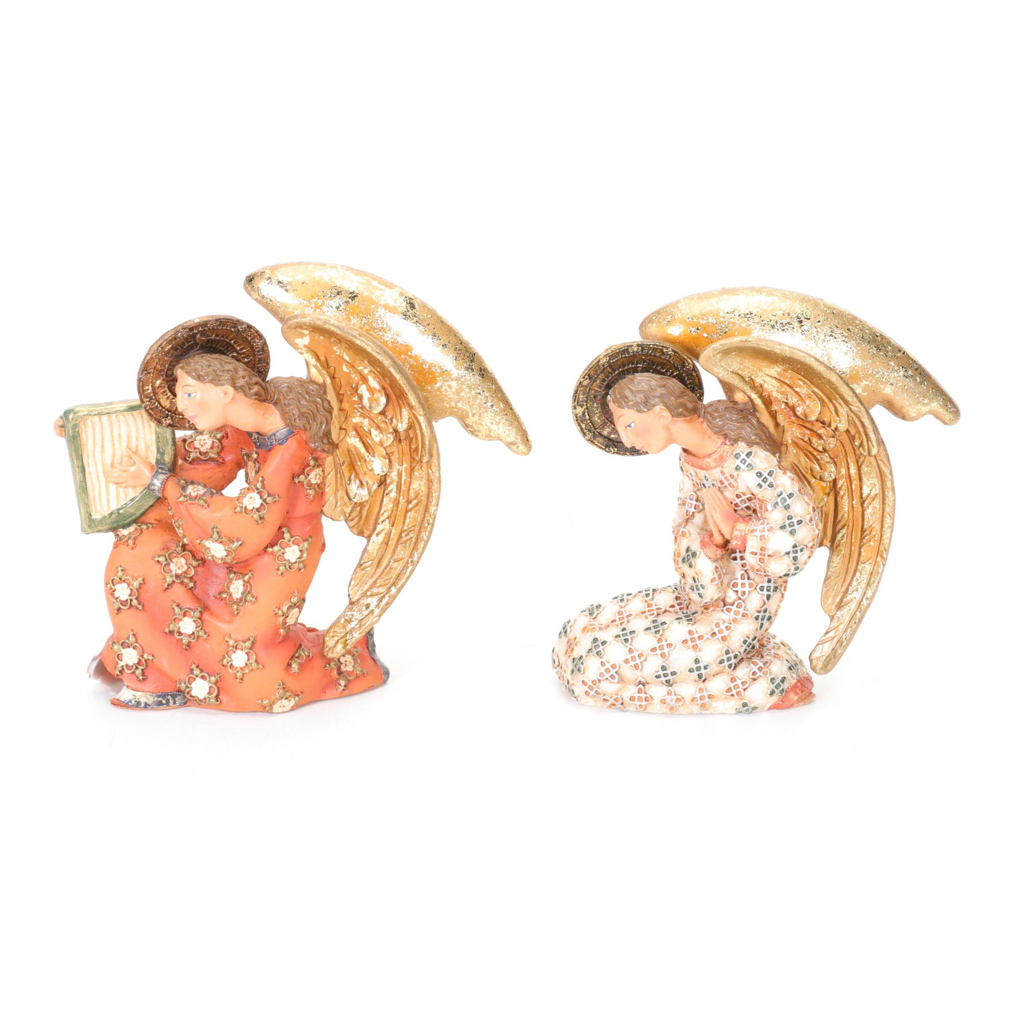 Gold Glitter Angel Ornaments and Figurines
