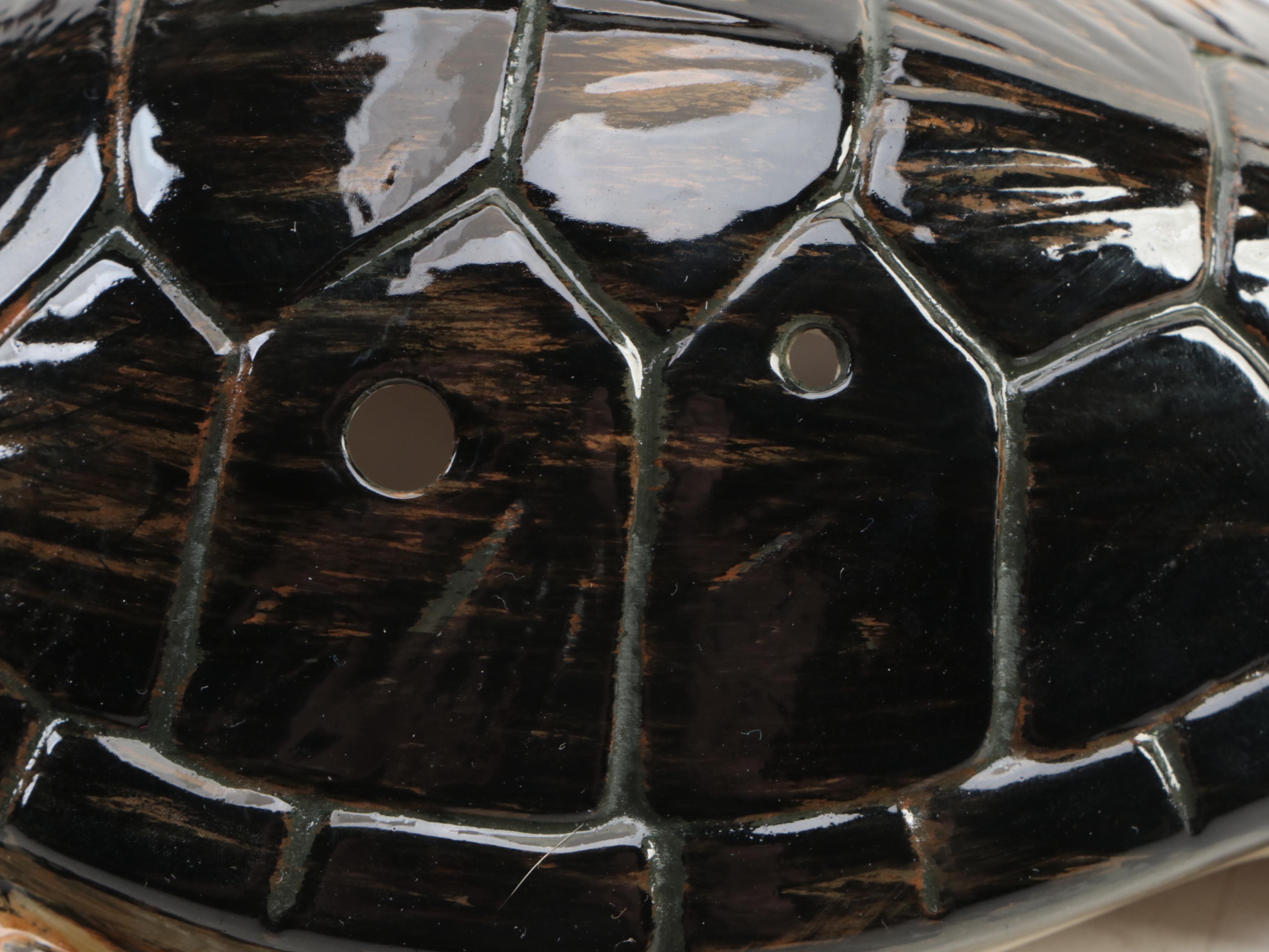 Wood Articulated Snake with Maui Turtle Ocarina and Wood Frog Guiro