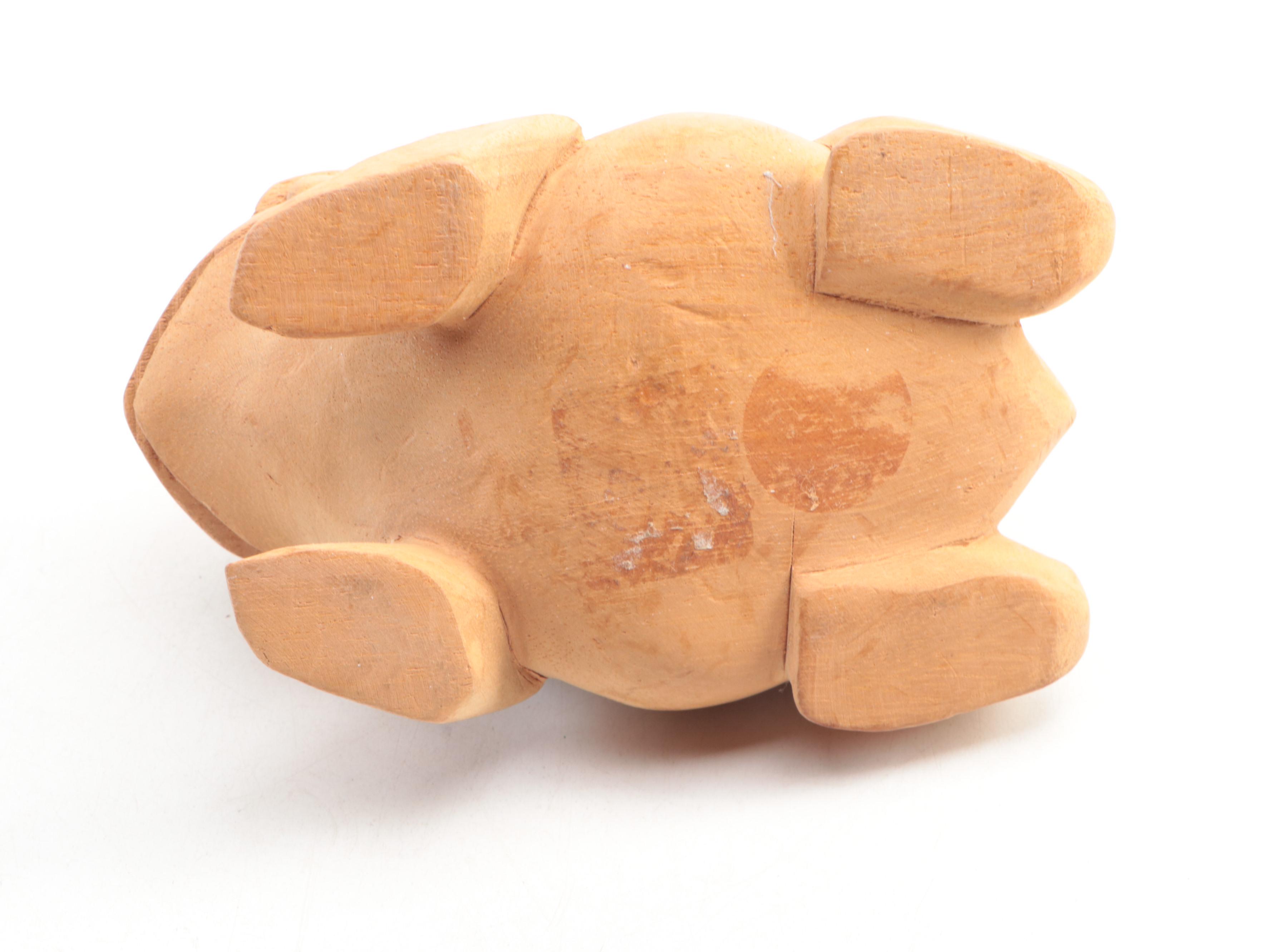 Wood Articulated Snake with Maui Turtle Ocarina and Wood Frog Guiro