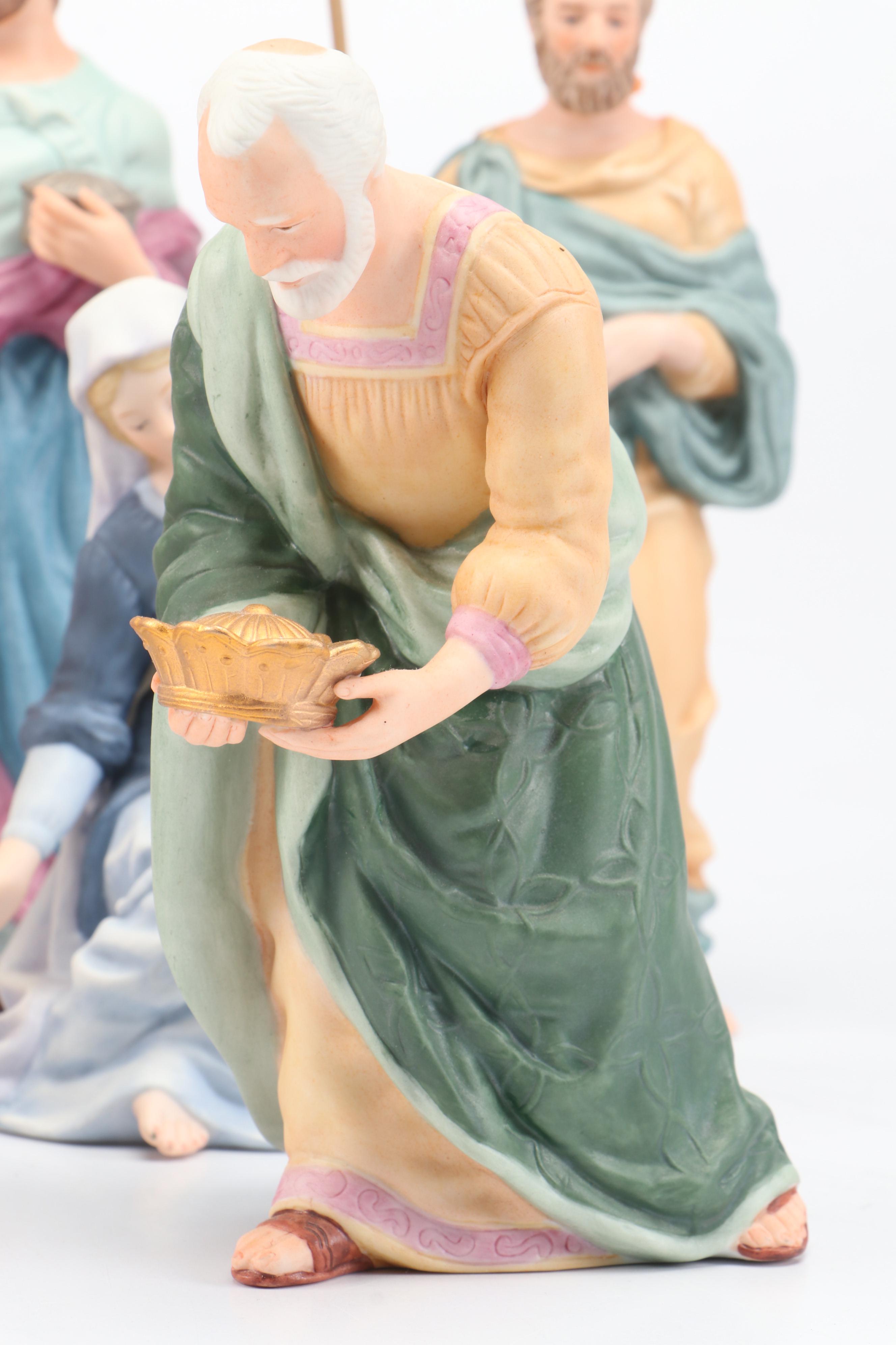 Lenox "Renaissance Nativity" Hand-Painted Porcelain Figurine Set, 1991–2008