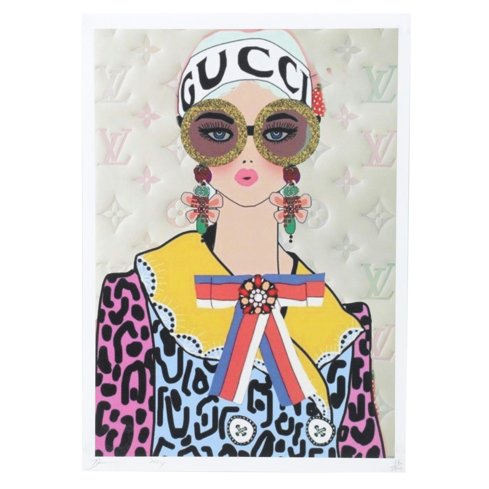 Death NYC Pop Art Graphic Print Homage to Gucci, 2024