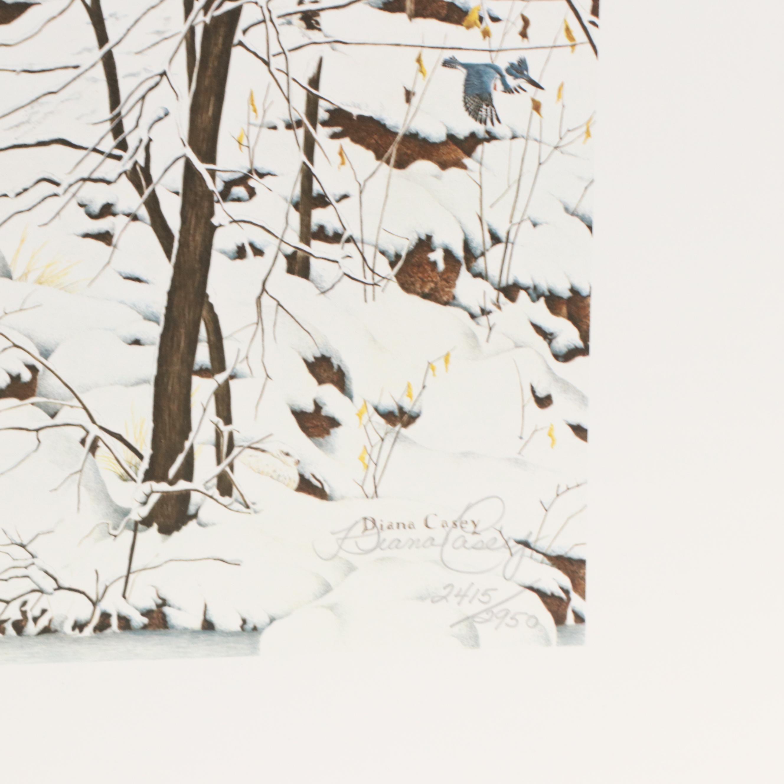 Diana Casey Offset Lithograph "On Eagles' Wings," 1992