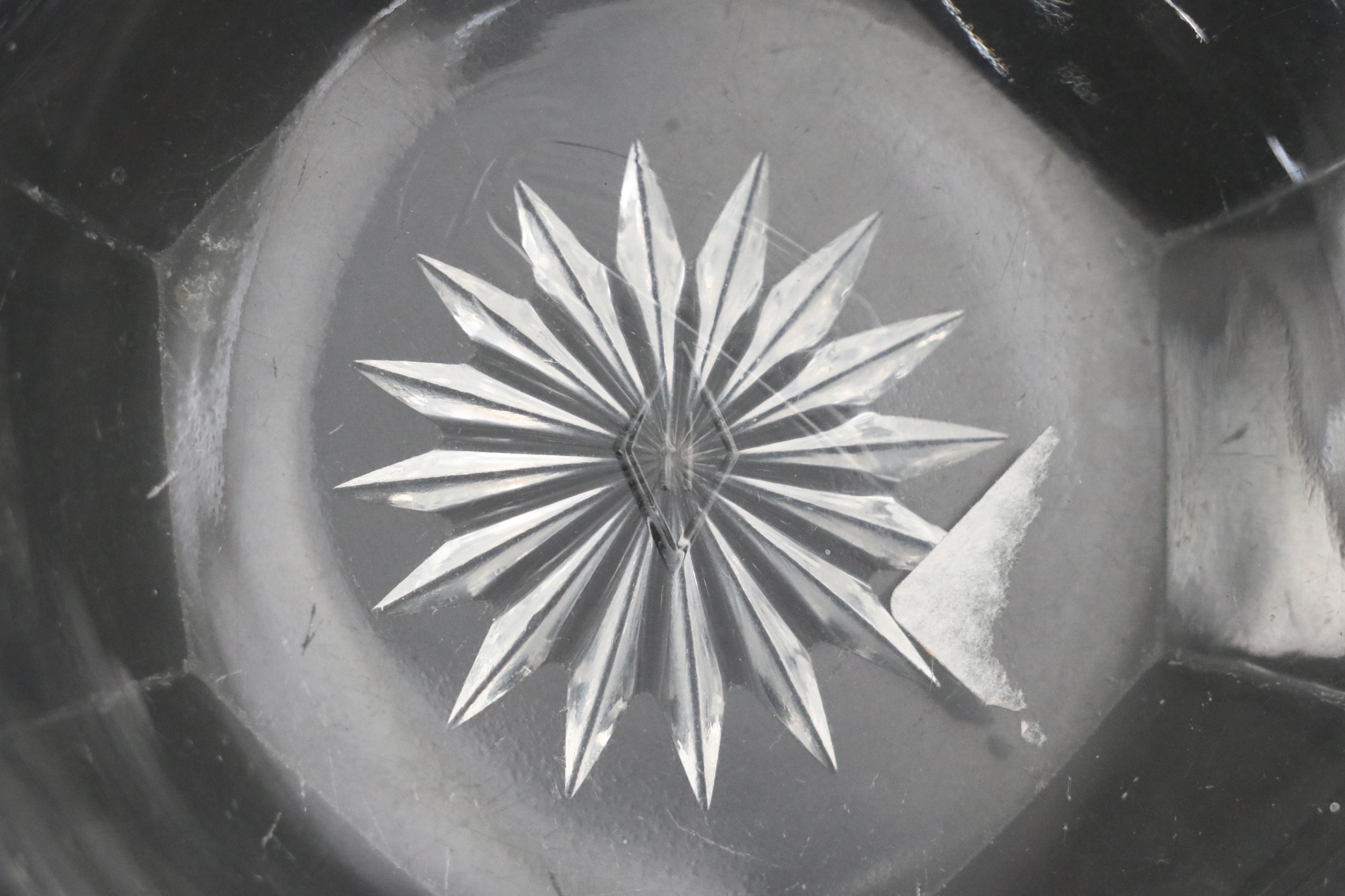 Heisey "Greek Key"  Almond Shaped Compotes and Serving Bowl, 1912-1938