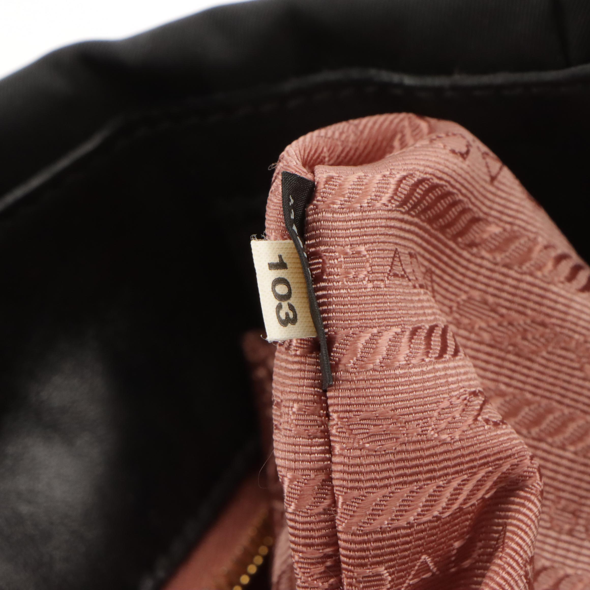 Prada Fiocco Bow Top Handle Tote in Black Tessuto Nylon