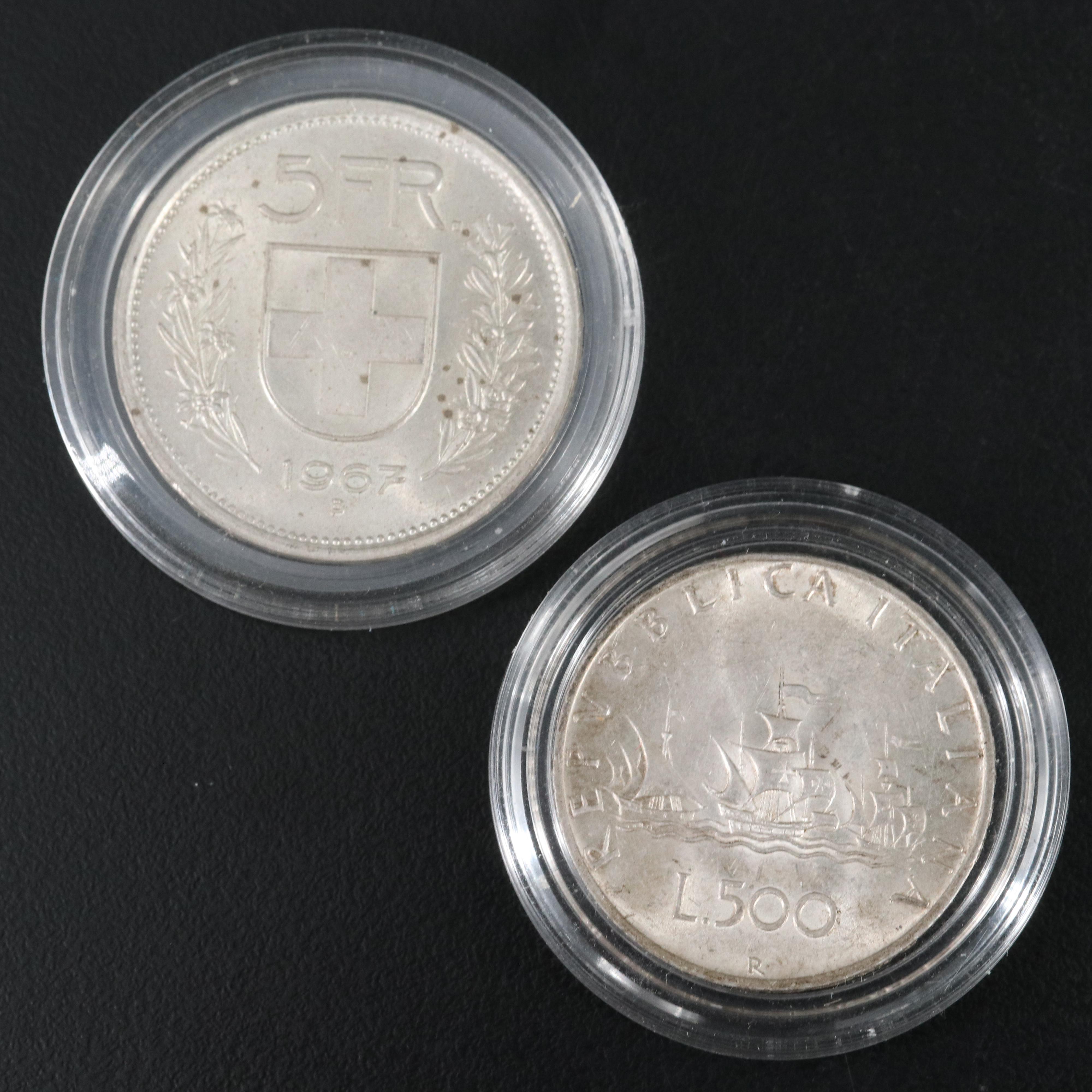 Group of Seven Modern European Silver Coins