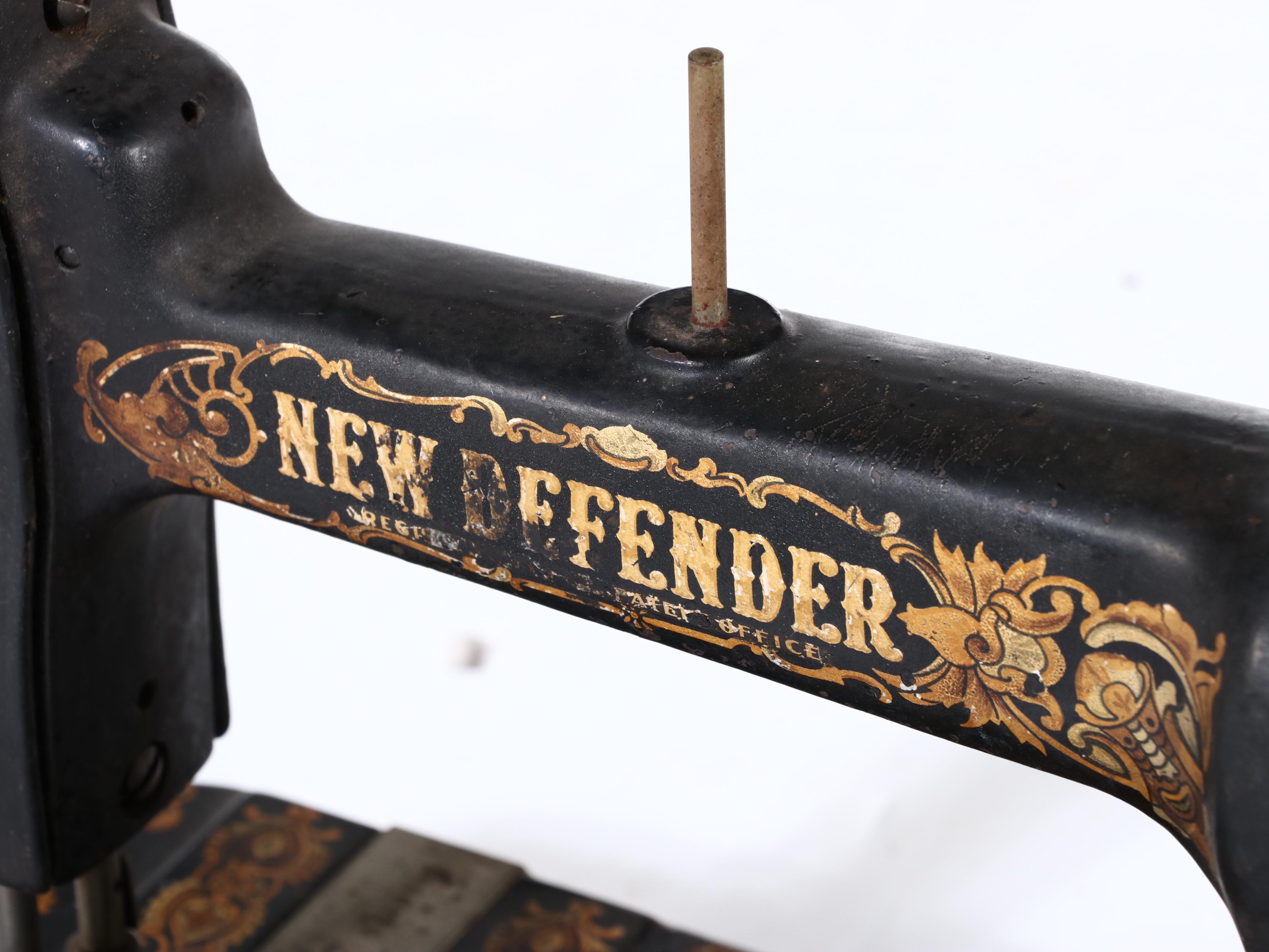 A.G. Mason "New Defender" Antique Cast Iron Sewing Machine, Circa 1906-1916