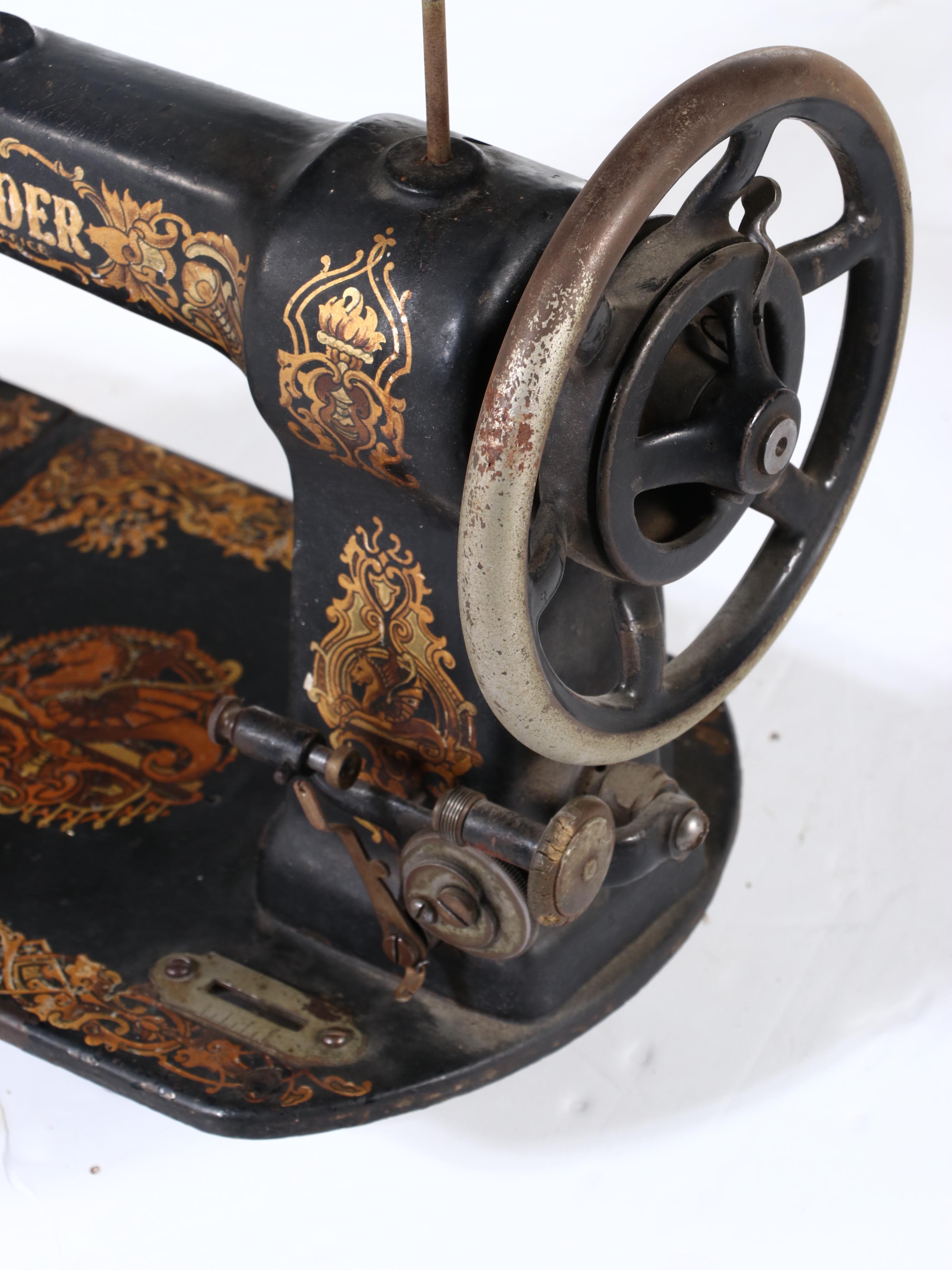 A.G. Mason "New Defender" Antique Cast Iron Sewing Machine, Circa 1906-1916