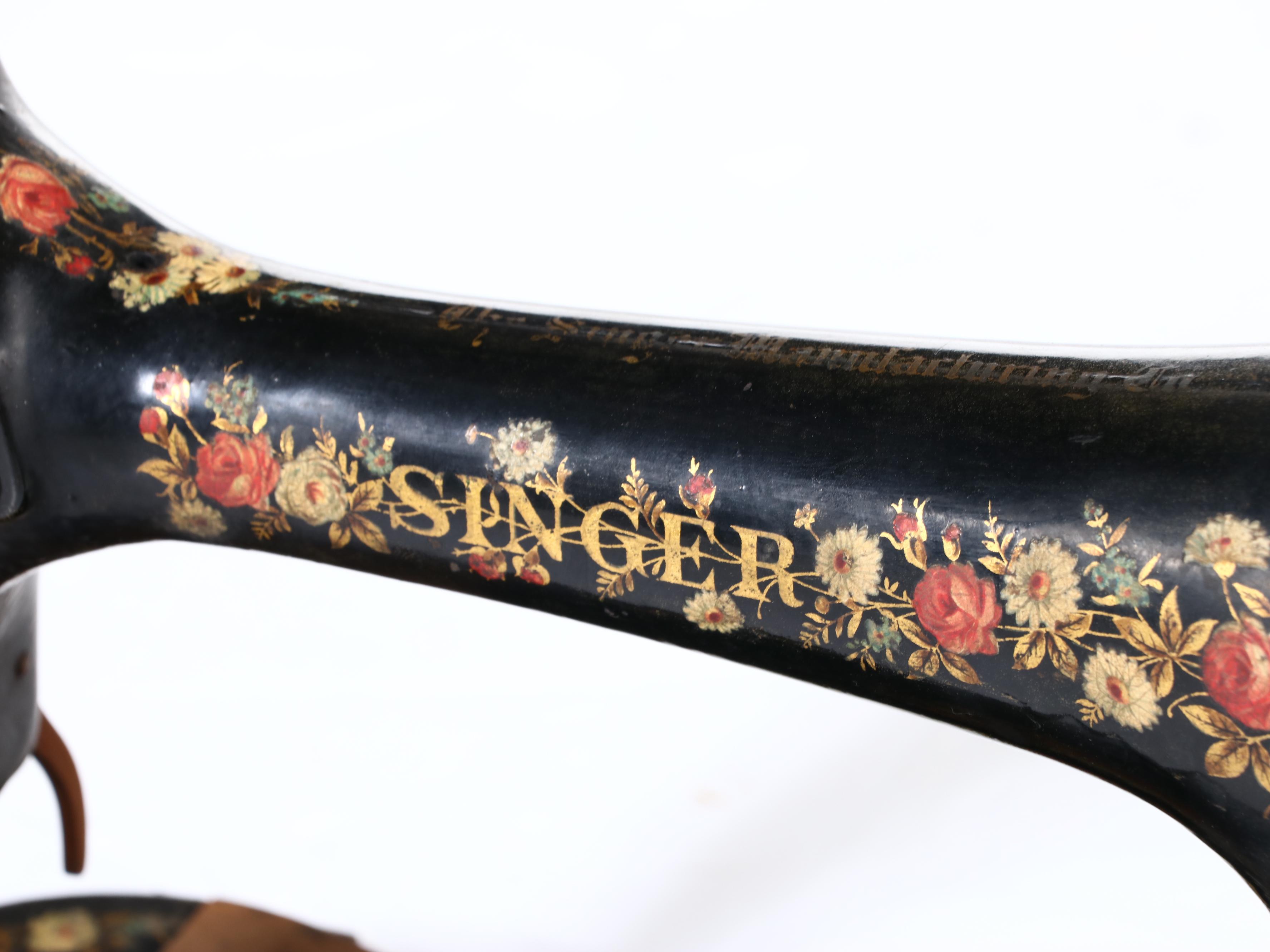 Singer Improved Family Fiddle Base Sewing Machine, Circa 1889