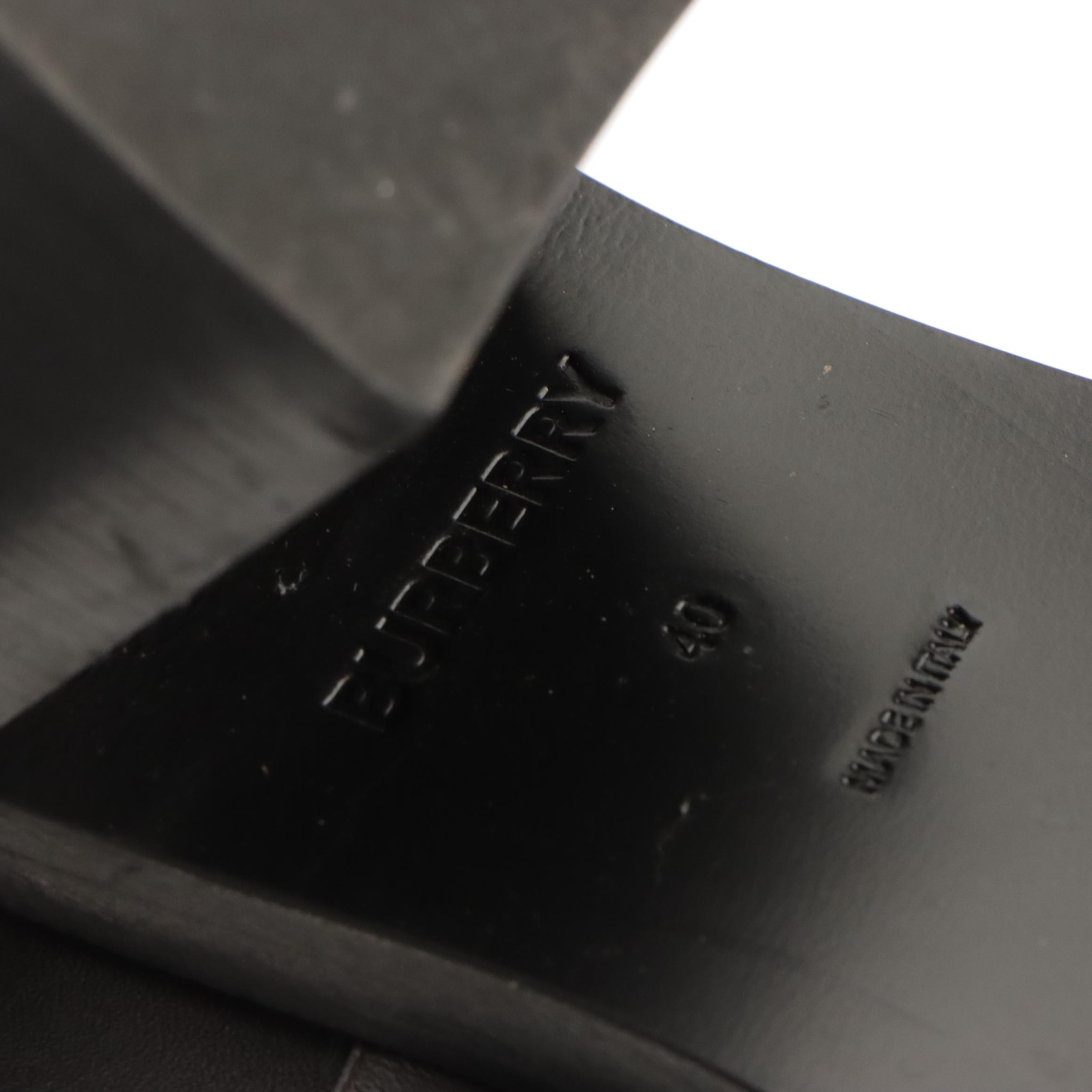 Burberry Check and Leather Heel Block Heel Boots