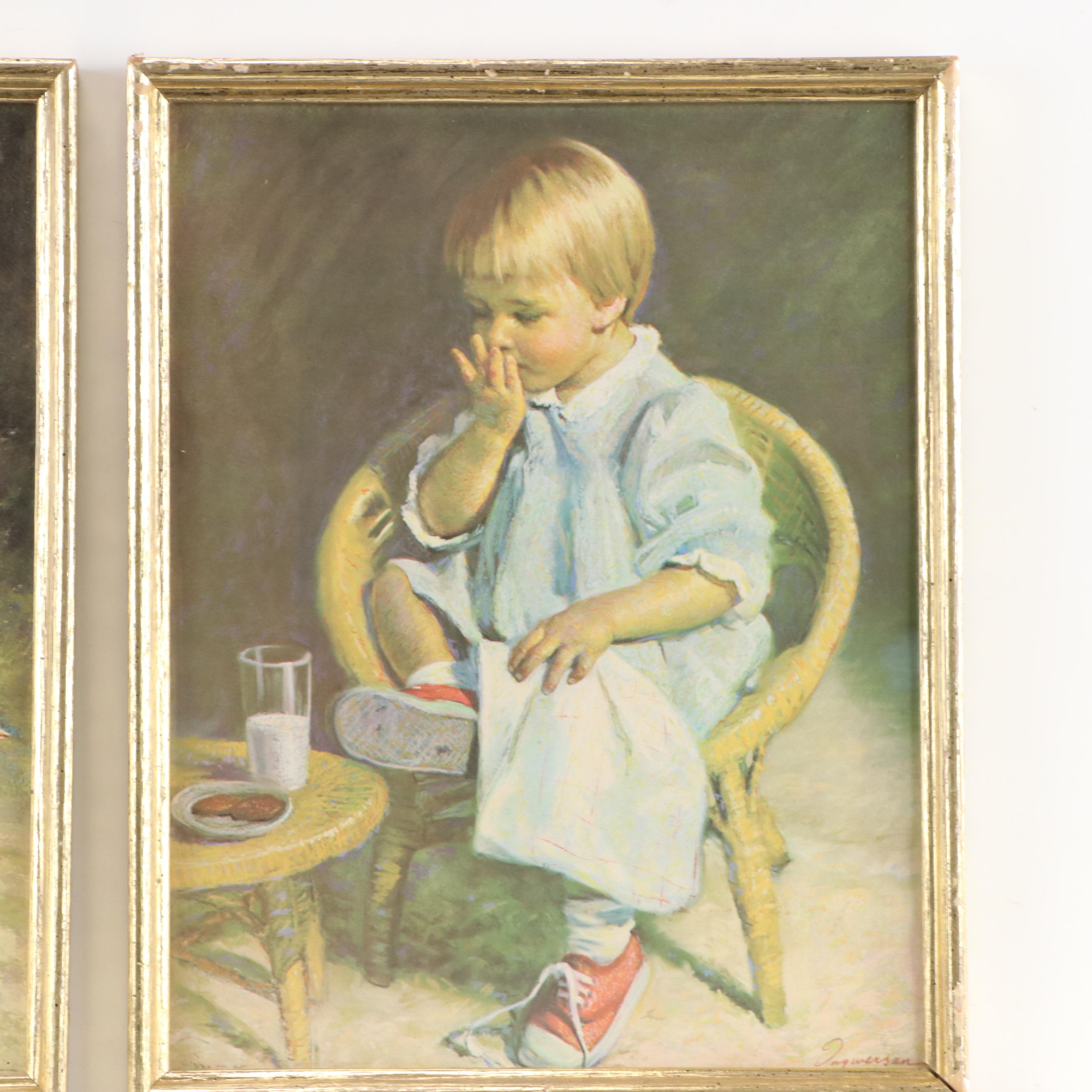 Offset Lithographs After Jim Ingwersen "Gretchen Girl" and "Gary Boy"