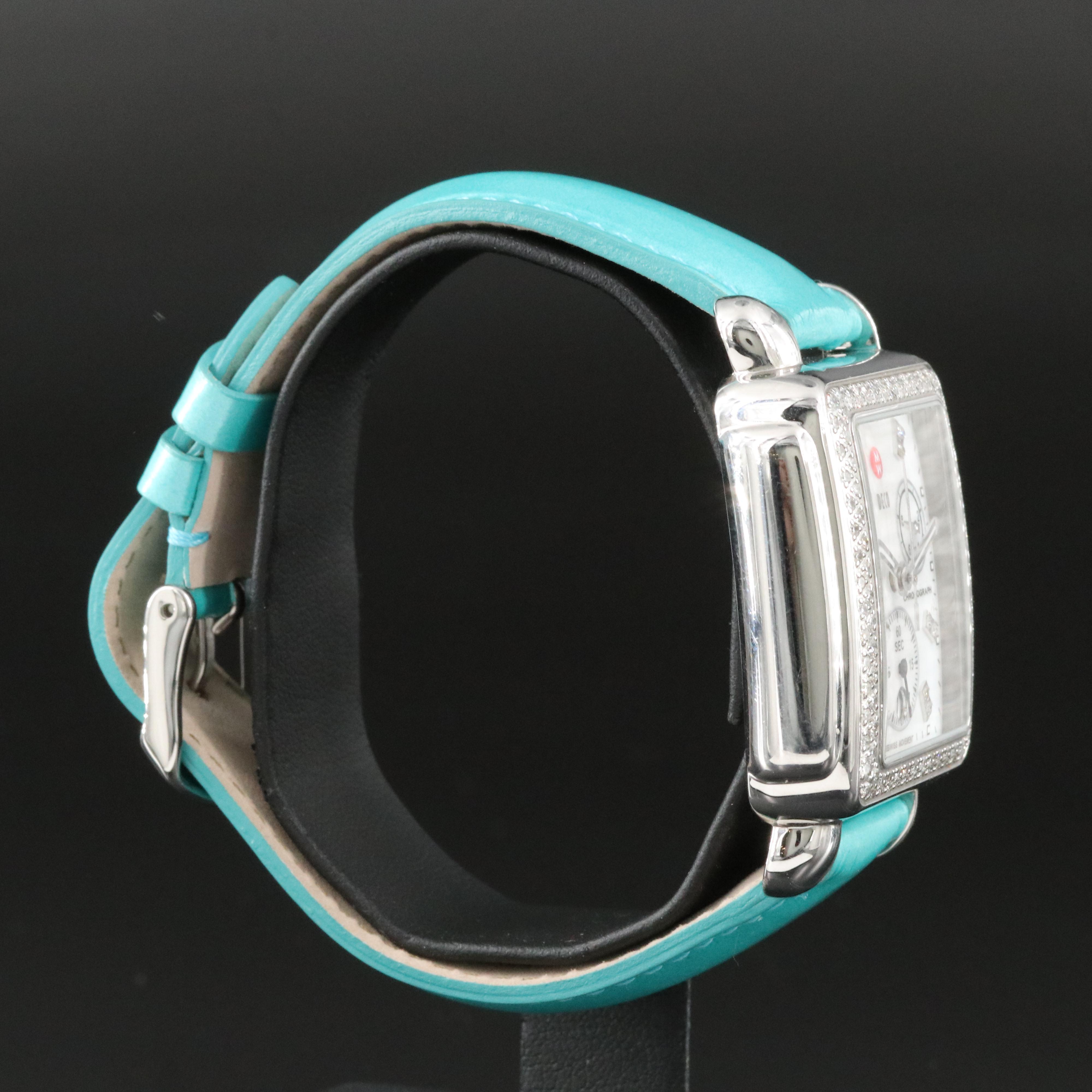 Michele Deco Diamond Chronograph Mother-of-Pearl Quartz Watch