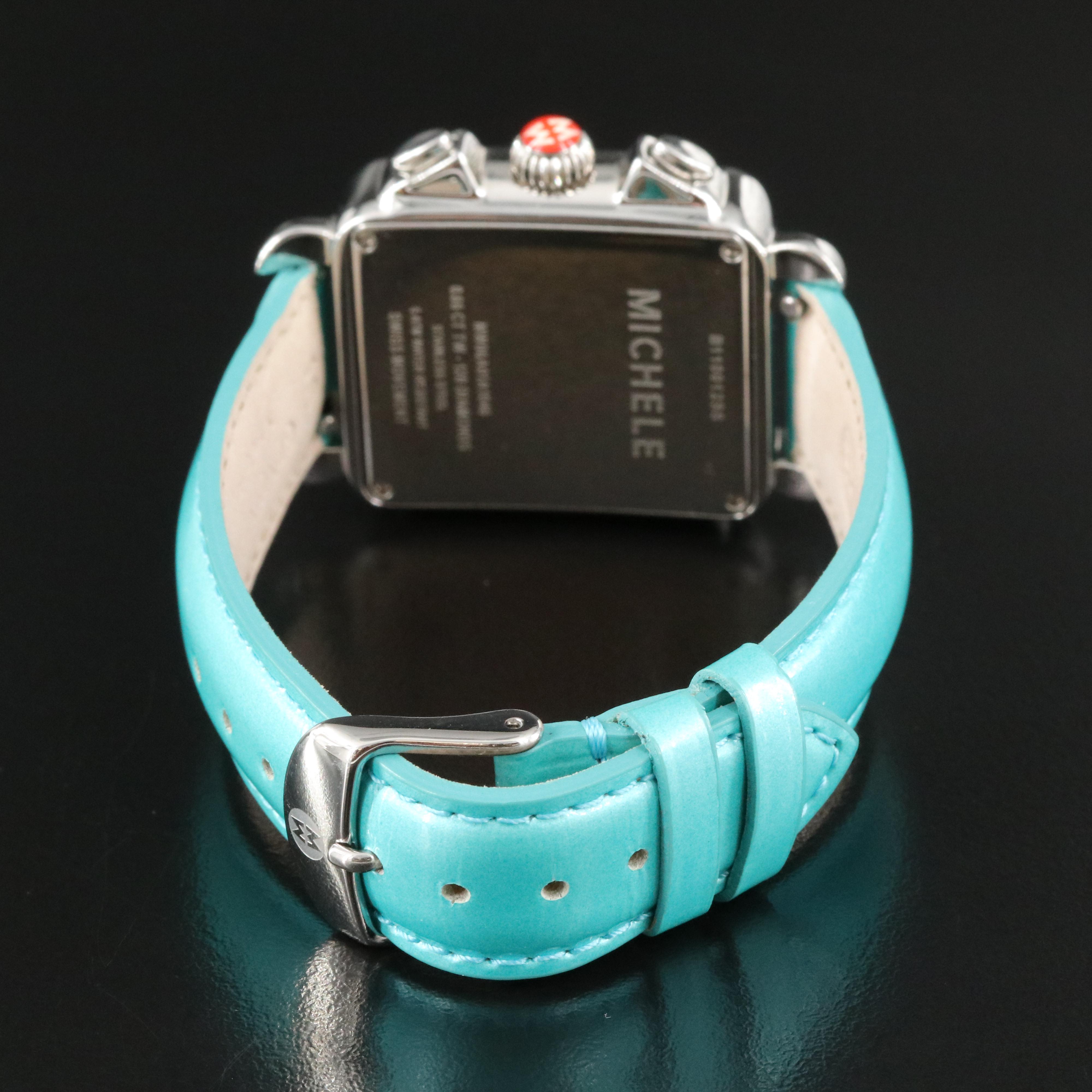 Michele Deco Diamond Chronograph Mother-of-Pearl Quartz Watch