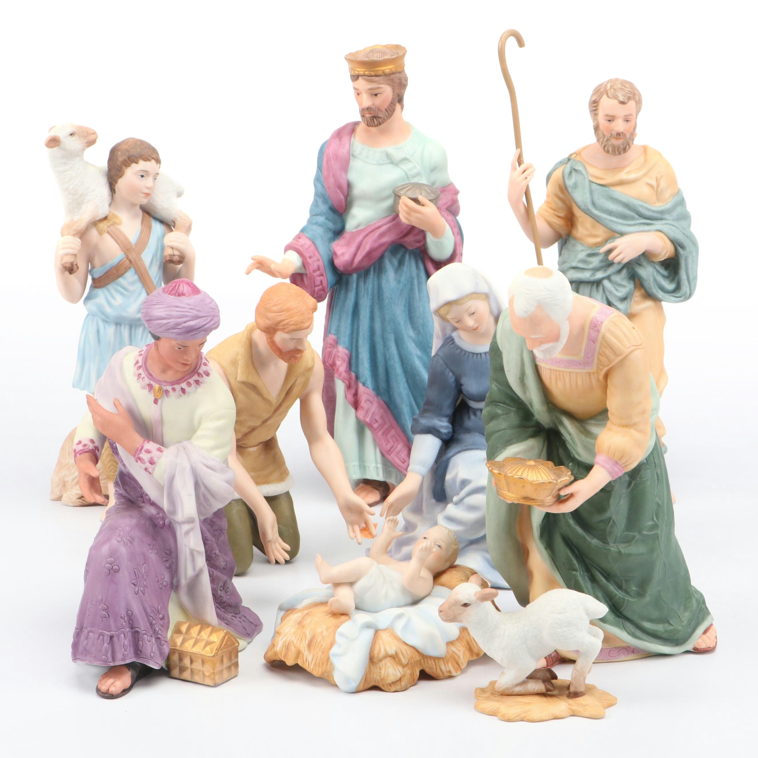 Lenox "Renaissance Nativity" Hand-Painted Porcelain Figurine Set, 1991–2008