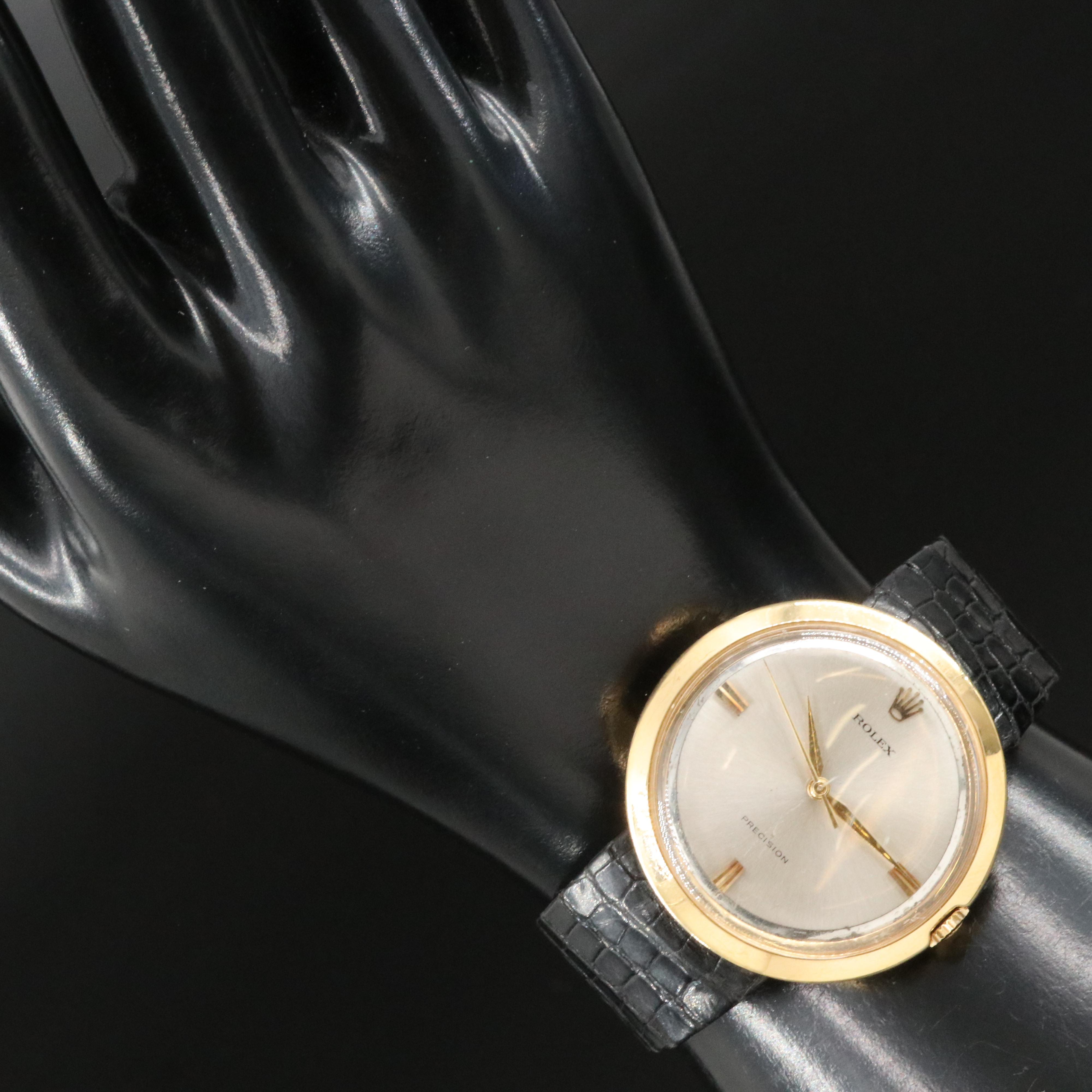 Vintage Rolex Precision 18K Manual Wind Watch