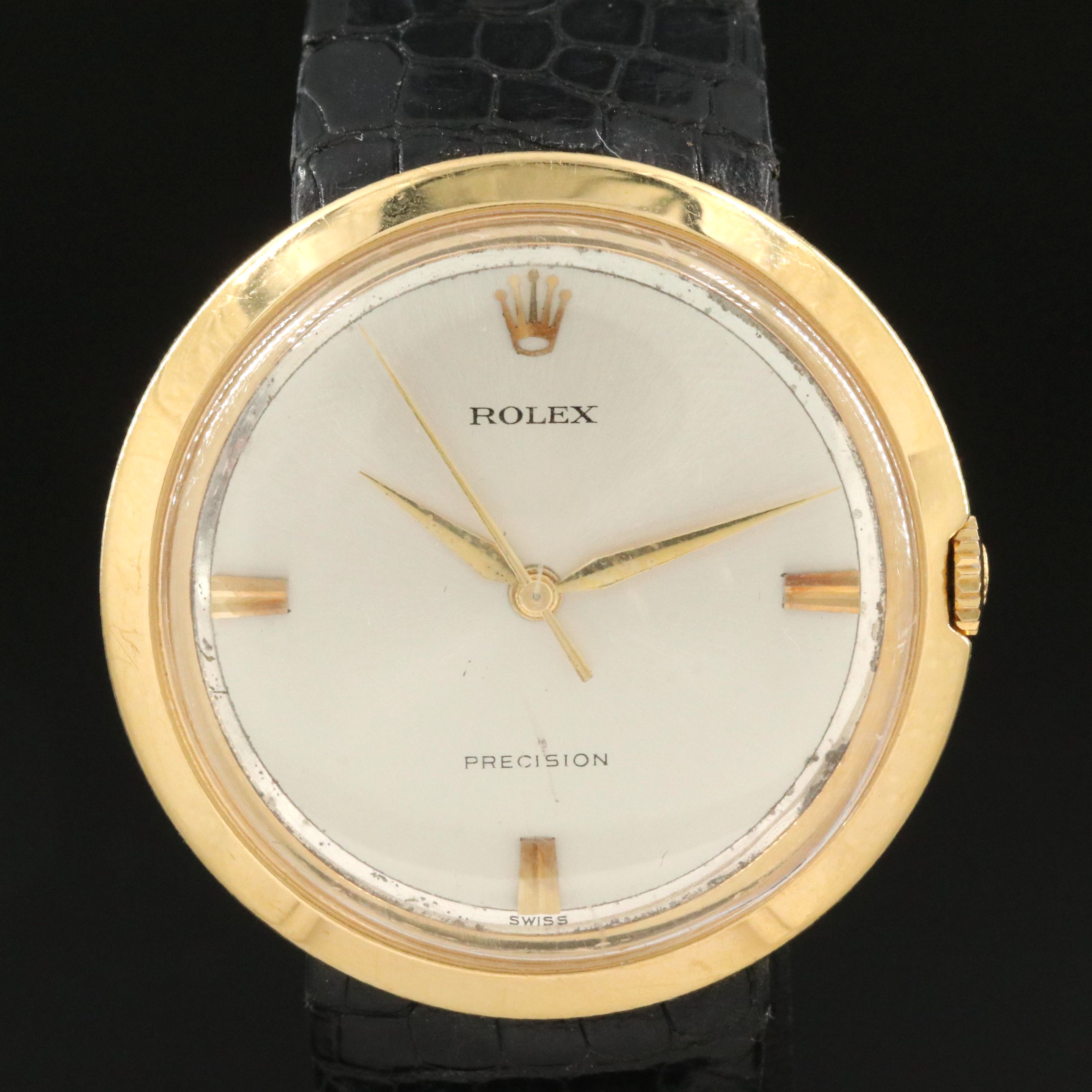 Vintage Rolex Precision 18K Manual Wind Watch