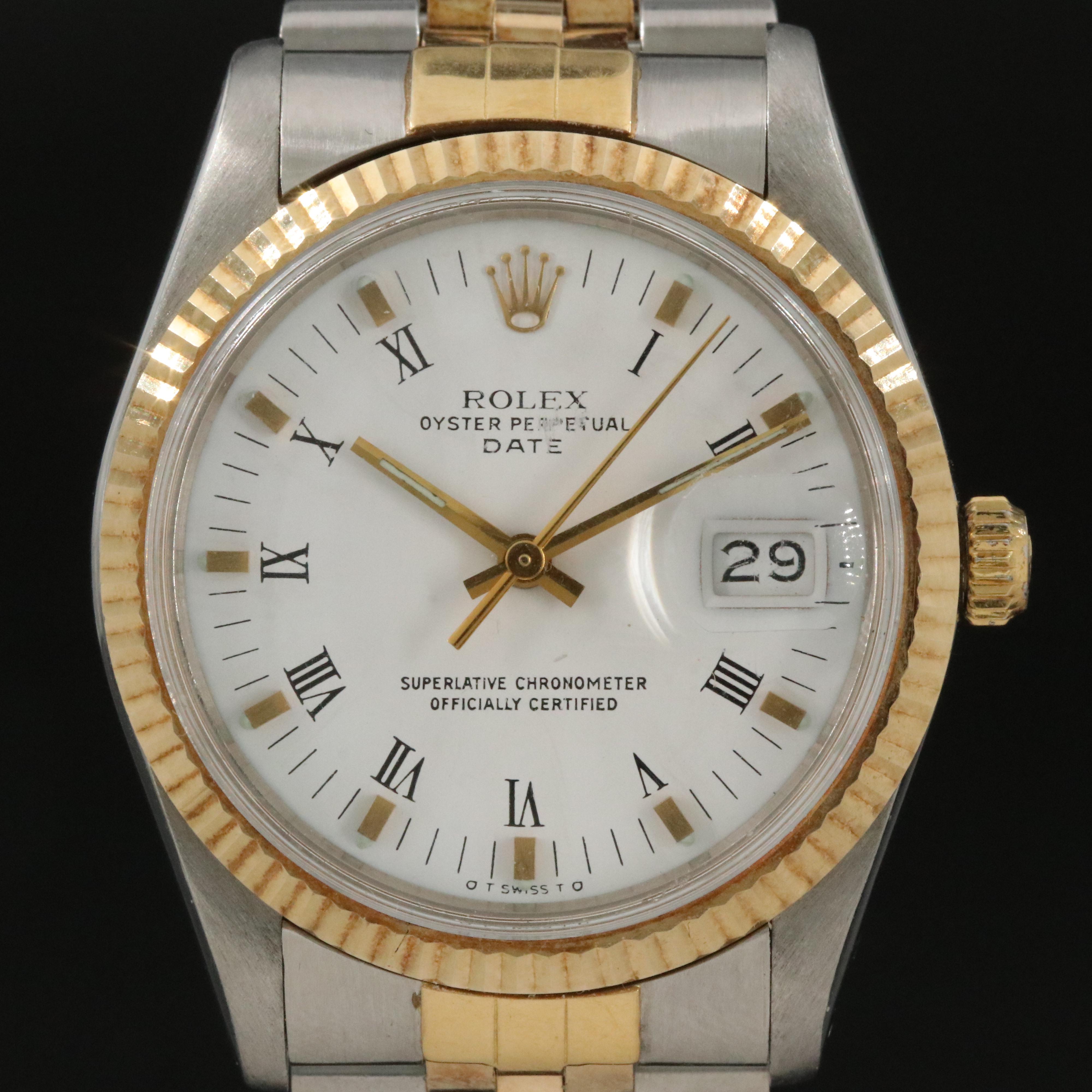 1982 Custom Rolex Oyster Perpetual Date Watch
