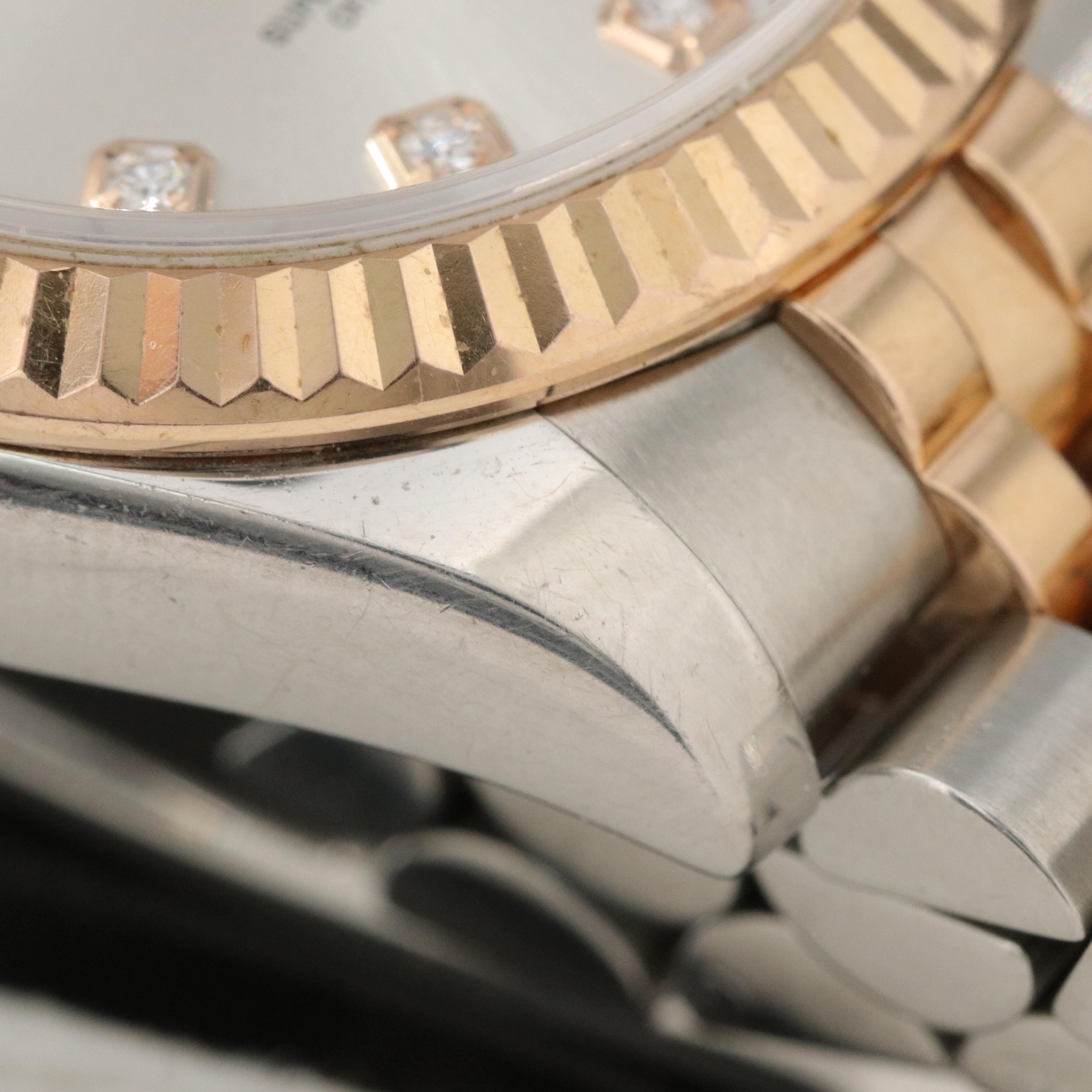 2006 Rolex Factory Diamond Dial Everose Datejust Watch