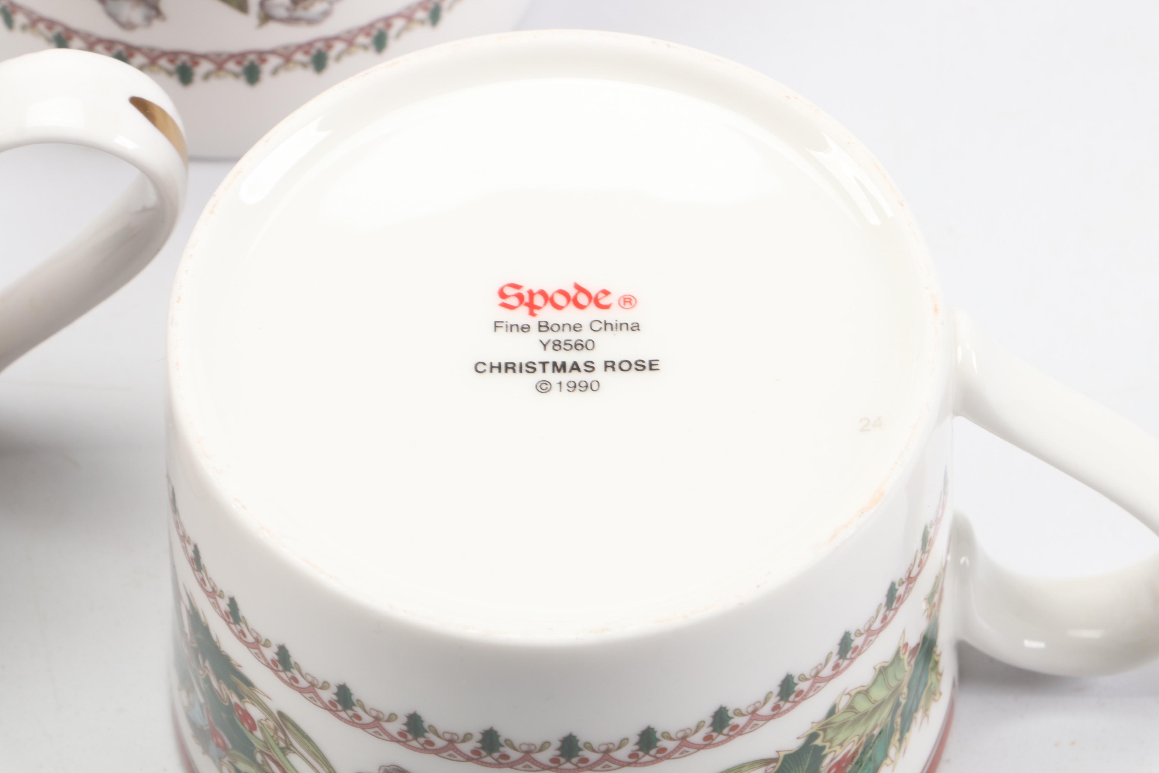 Spode "Christmas Rose" Bone China Dinnerware, 1991-2015