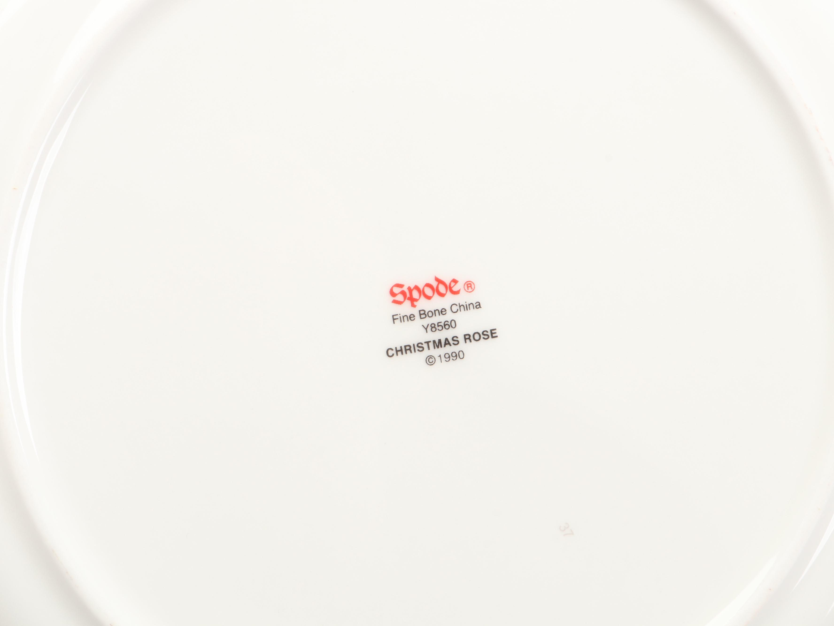 Spode "Christmas Rose" Bone China Dinnerware, 1991-2015