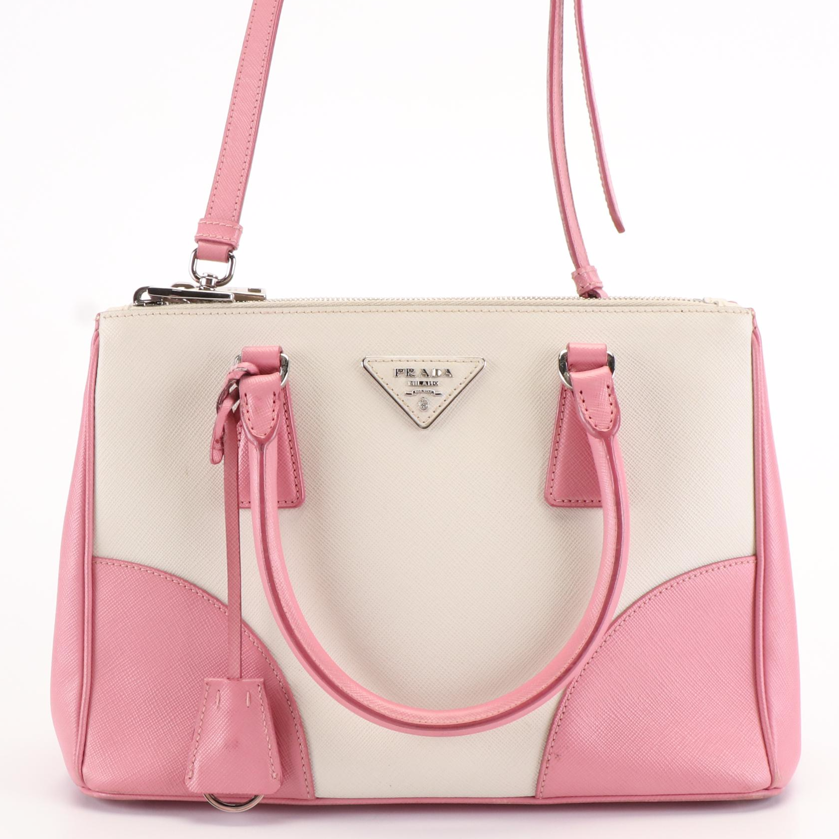Prada Galleria Double Zip Saffiano Leather Tote Bag