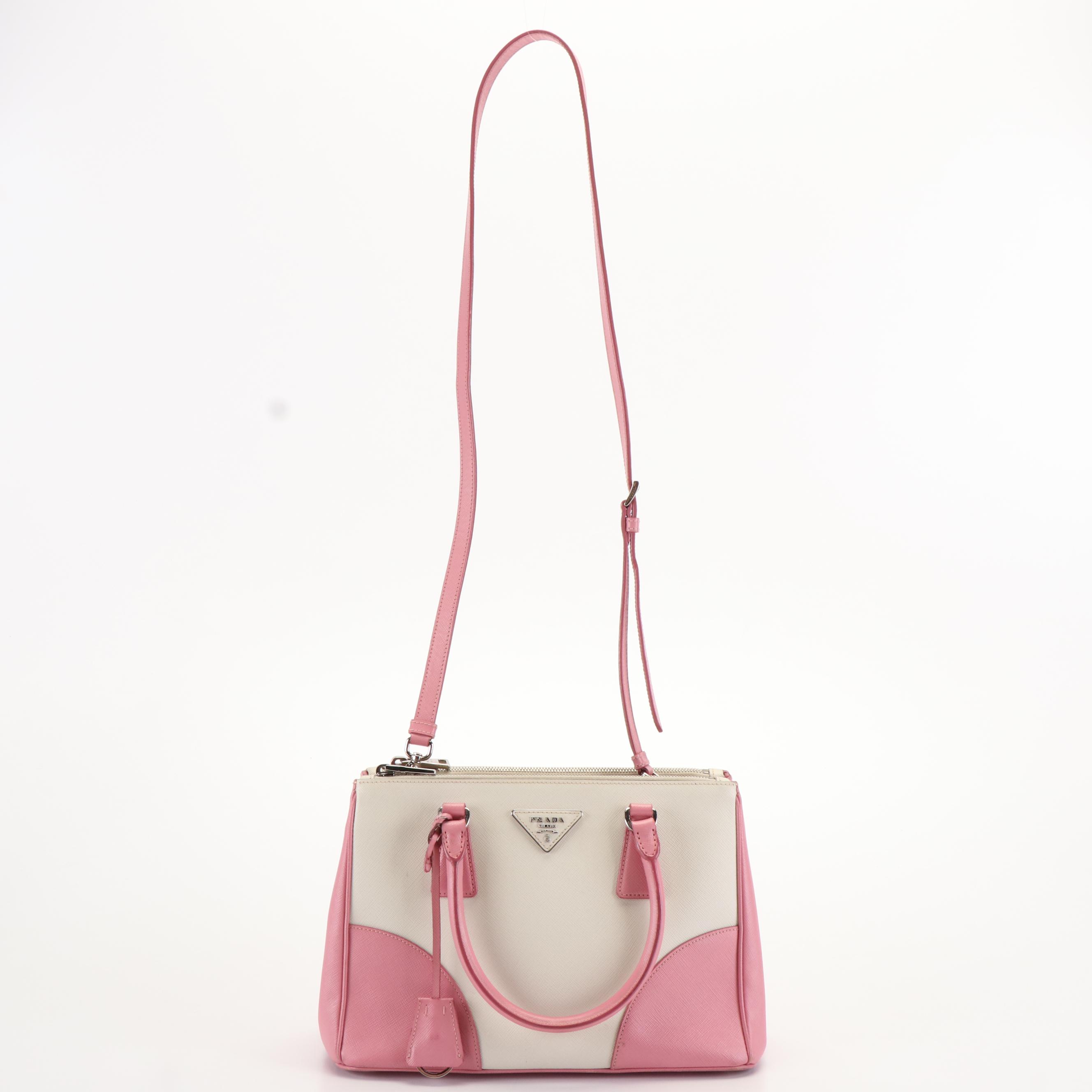 Prada Galleria Double Zip Saffiano Leather Tote Bag
