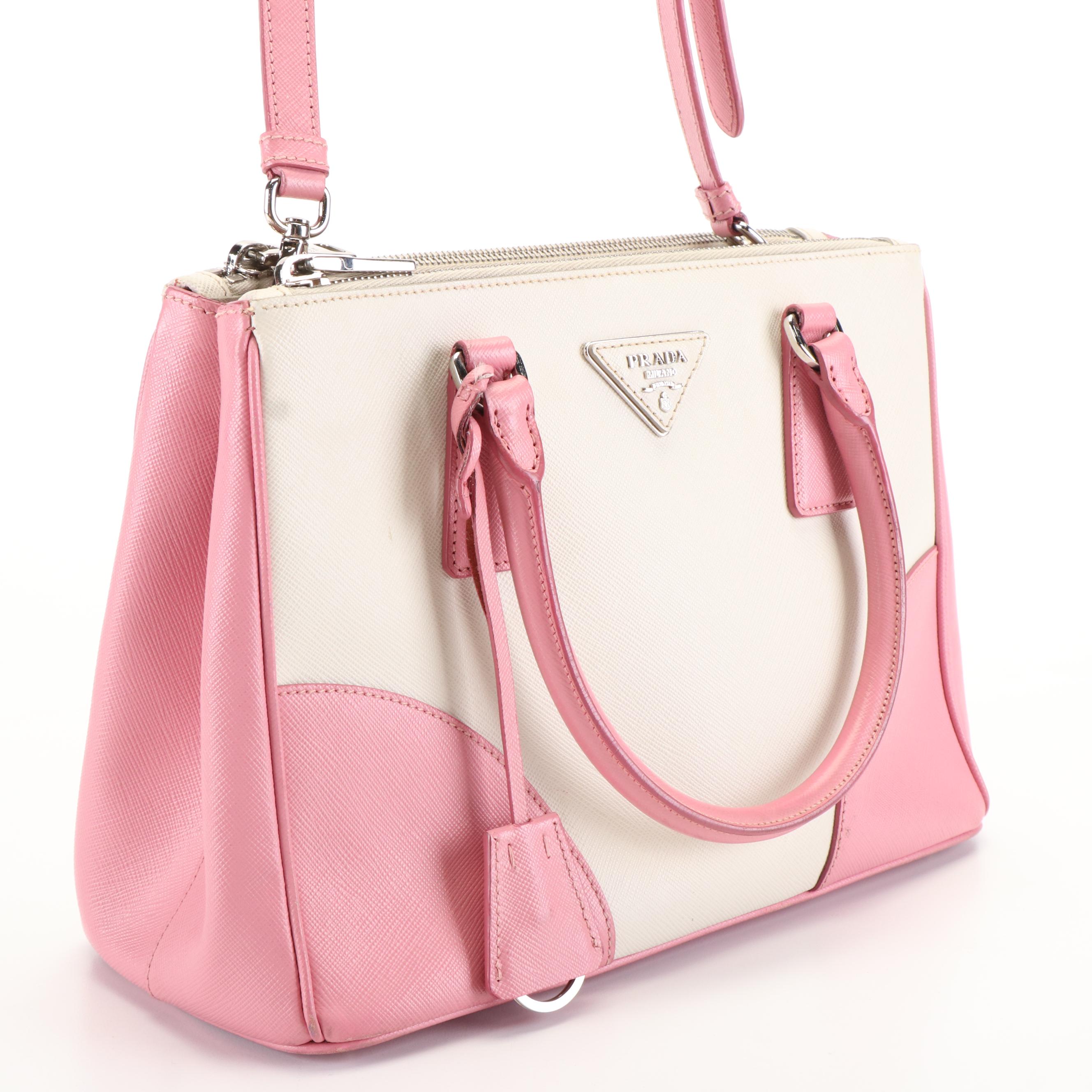 Prada Galleria Double Zip Saffiano Leather Tote Bag