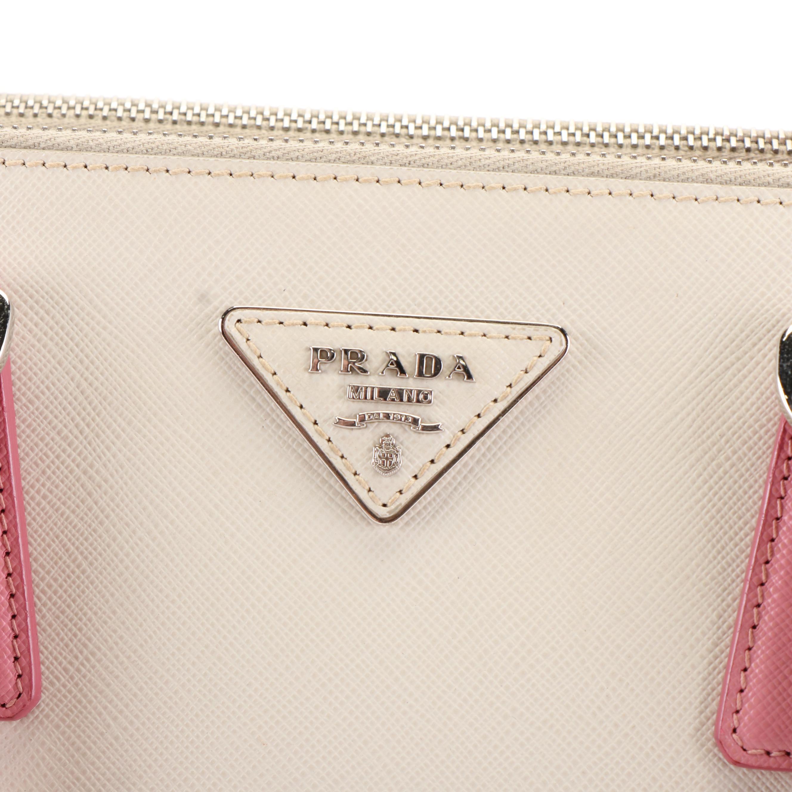 Prada Galleria Double Zip Saffiano Leather Tote Bag