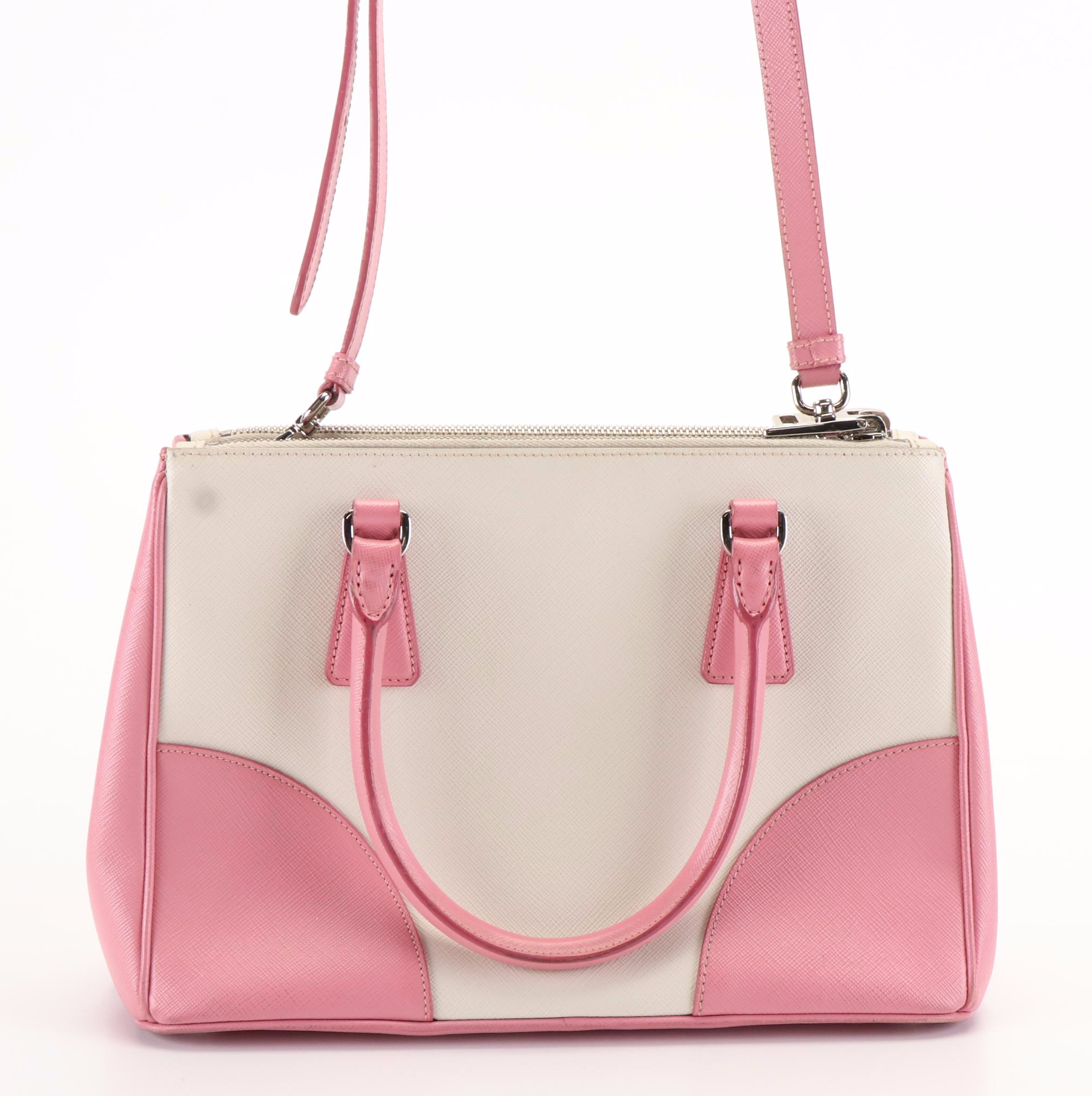 Prada Galleria Double Zip Saffiano Leather Tote Bag