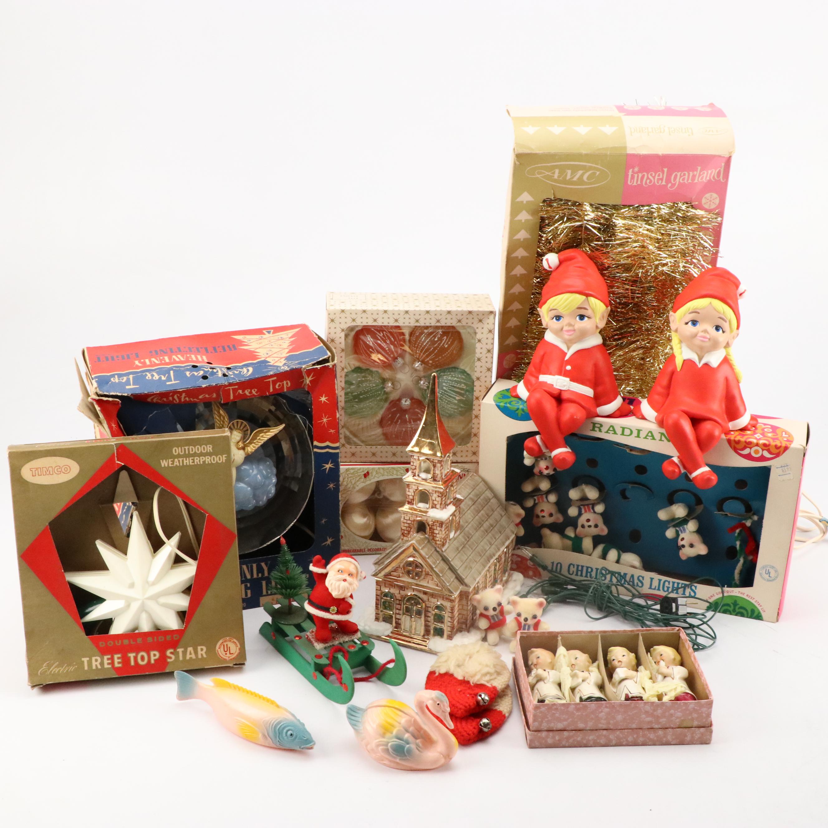 Electric Tree Top Star, Teddy Bear String Lights, Vintage Shelf Elves and More