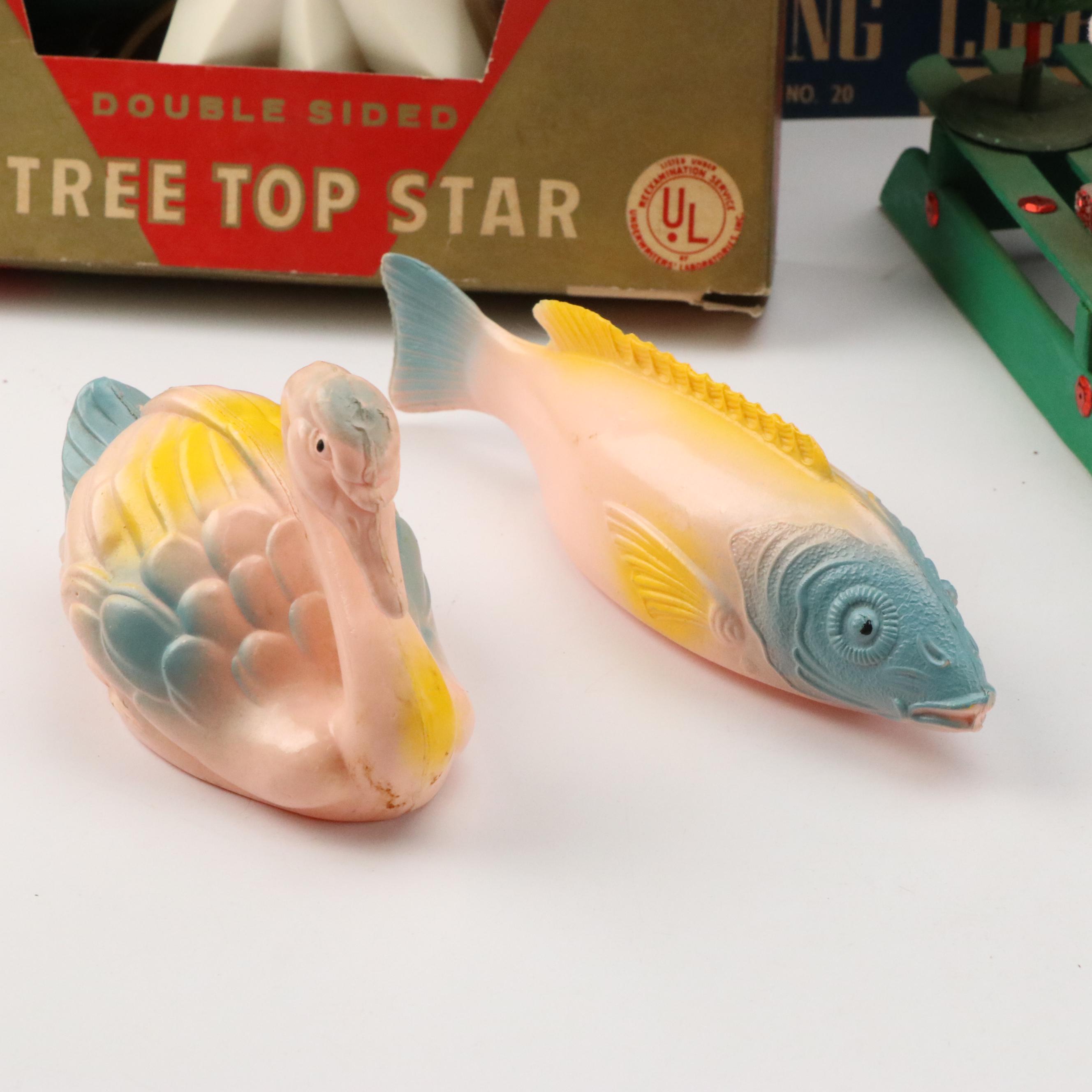 Electric Tree Top Star, Teddy Bear String Lights, Vintage Shelf Elves and More