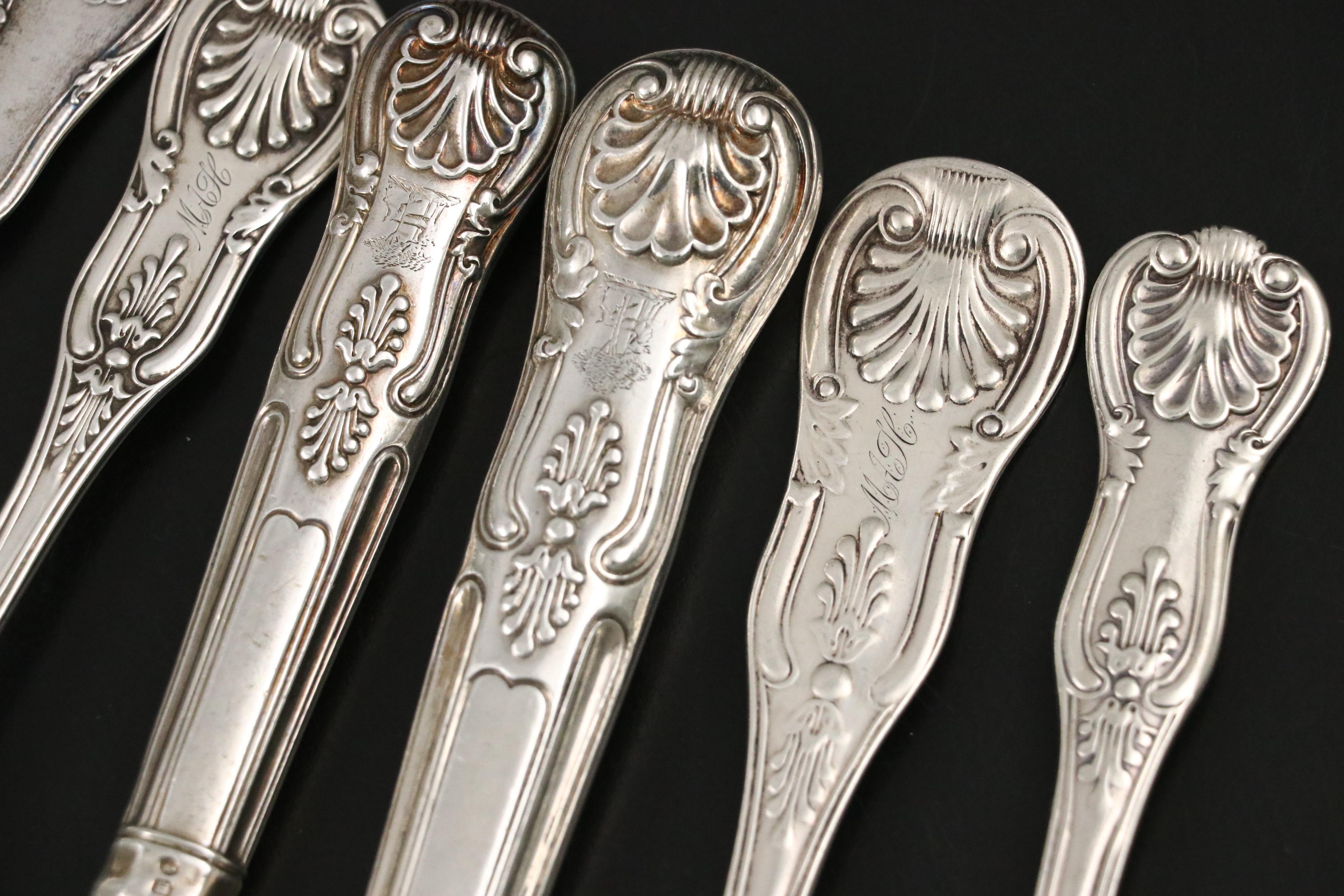 English and Other European Sterling Silver Georgian Shell Pattern Flatware