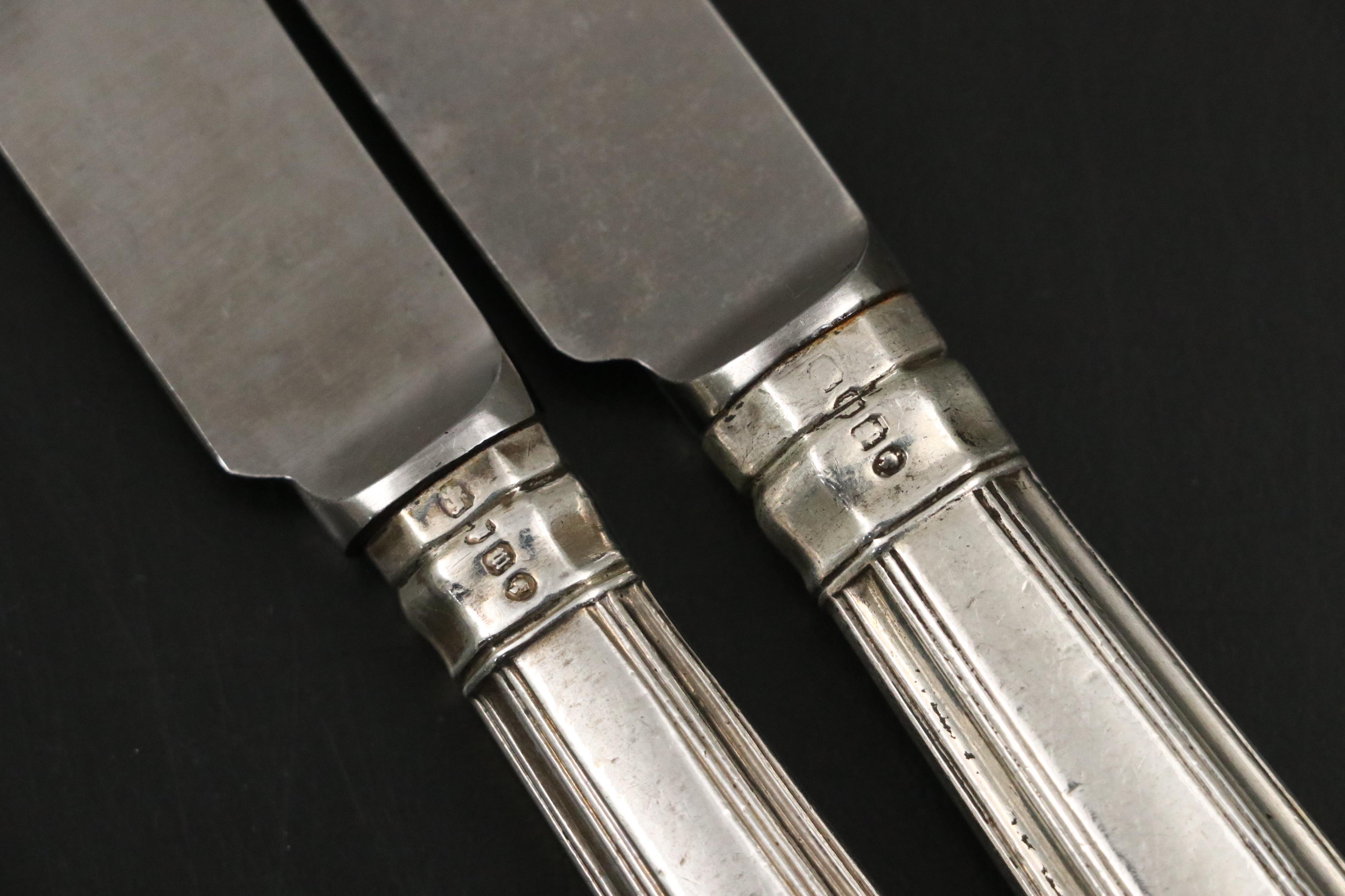 English and Other European Sterling Silver Georgian Shell Pattern Flatware